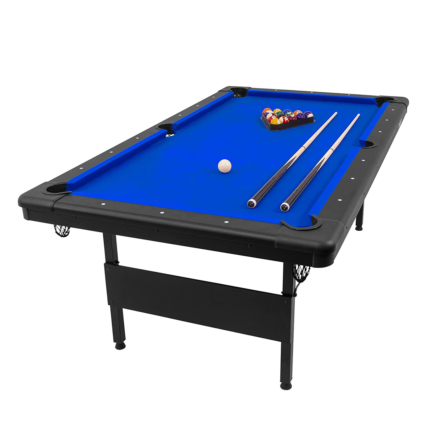 GoSports Mid-Size 7ft x 3.9ft Billiards Game Table – Foldable Design