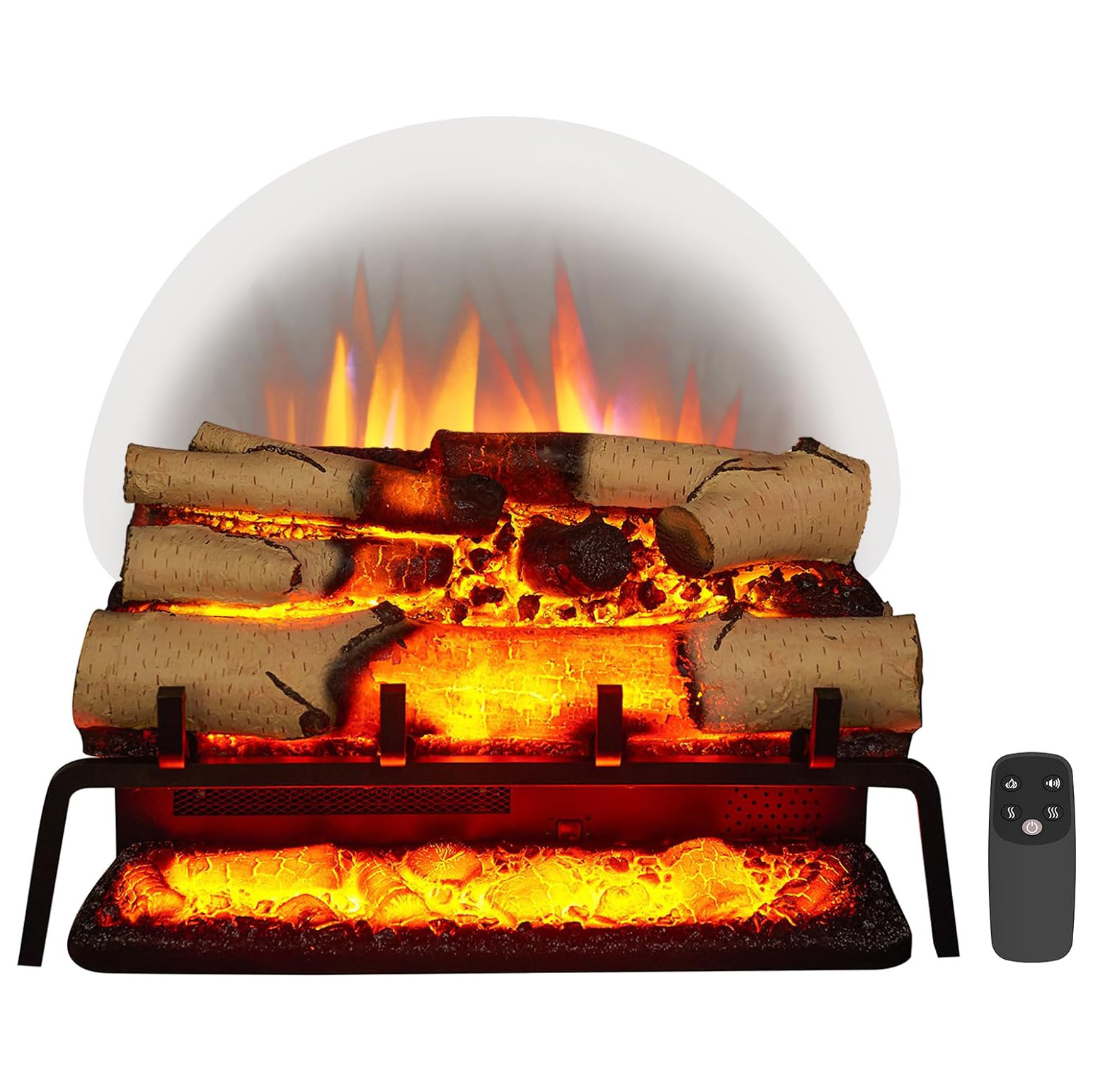 LegendFlame 25 W Free Standing Electric Fireplace Log Set (EF484), Fireplace Insert, Heater 750W/1500W, Crackling Sound, Remote Control…