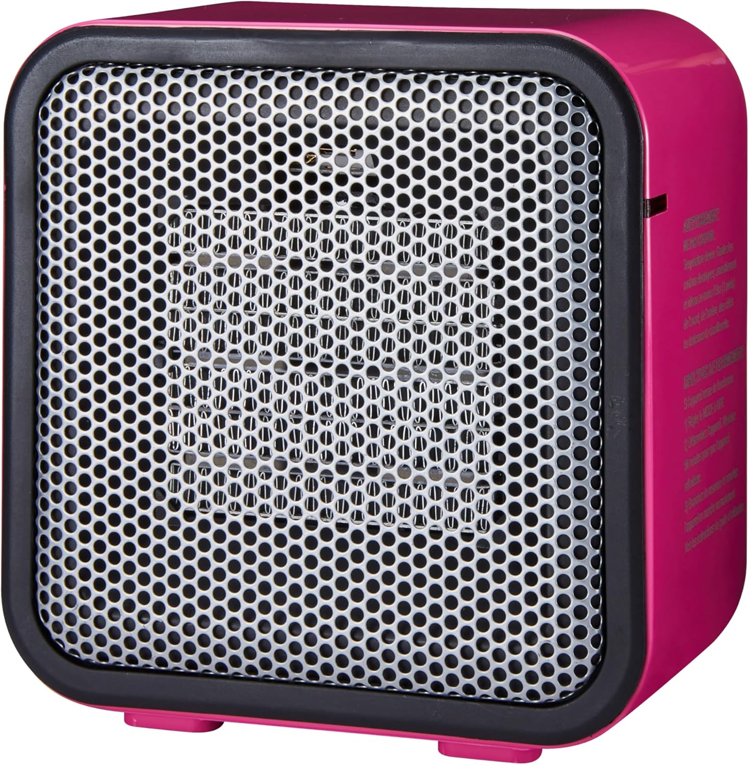 Amazon Basics Ceramic Space Heater, Mini Heater for Office Desk, Portable Tent Heater for Camping (Indoor Use), 500 W, With Tip-Over Protection, Lightweight (1.4 LBS), Black, 5.8D x 3.4W x 6H