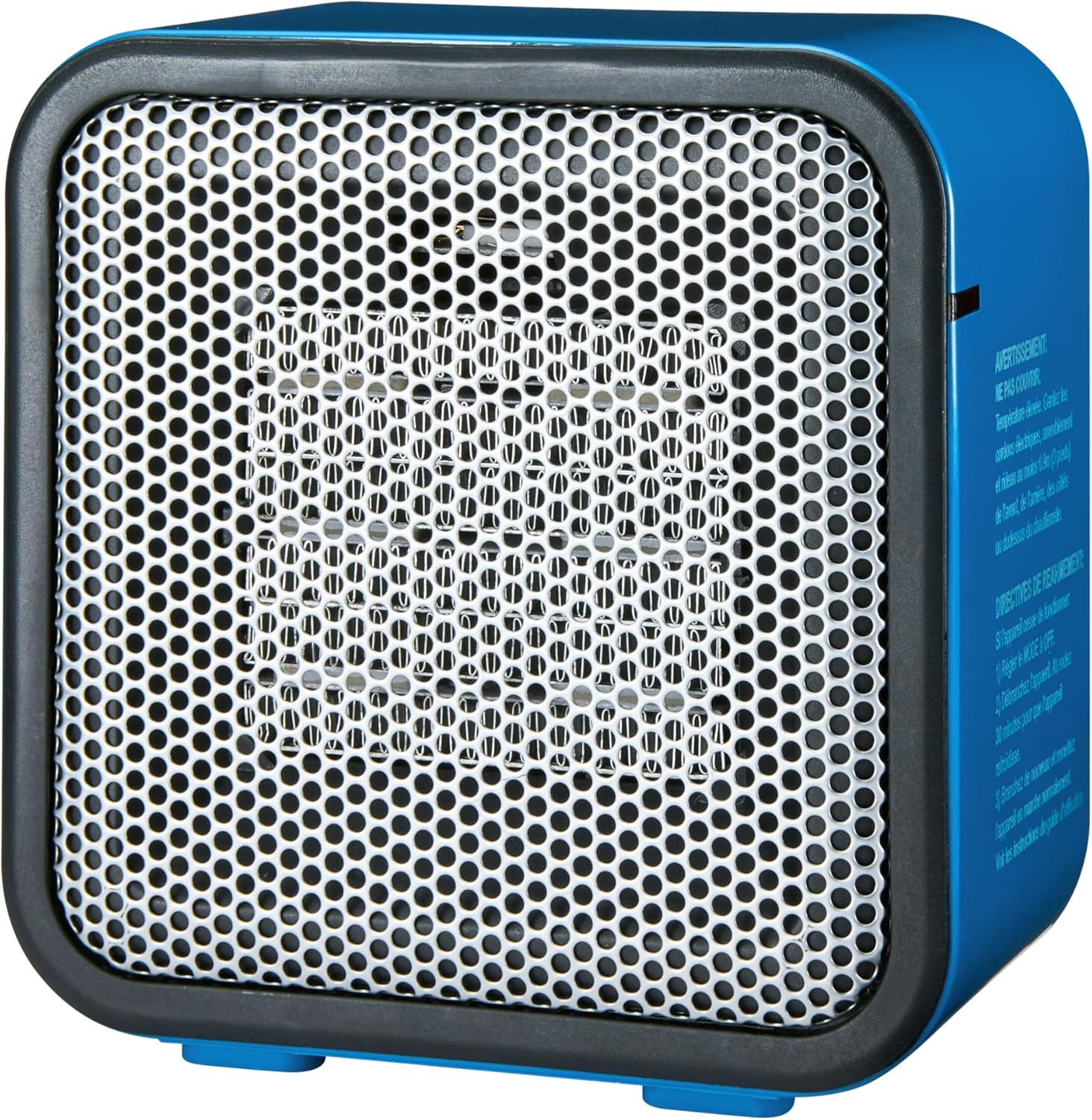 Amazon Basics Ceramic Space Heater, Mini Heater for Office Desk, Portable Tent Heater for Camping (Indoor Use), 500 W, With Tip-Over Protection, Lightweight (1.4 LBS), Black, 5.8D x 3.4W x 6H