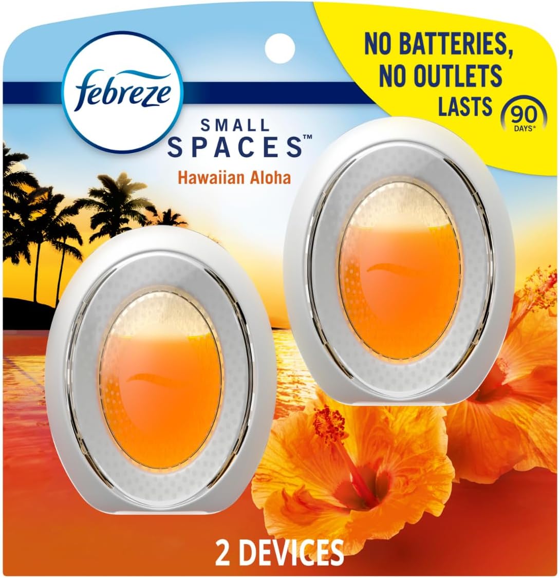 Febreze Small Spaces, Plug in Air Freshener Alternative for home, Odor Fighter Air Freshener, Ocean Scent,25 fl. oz, Pack of 4