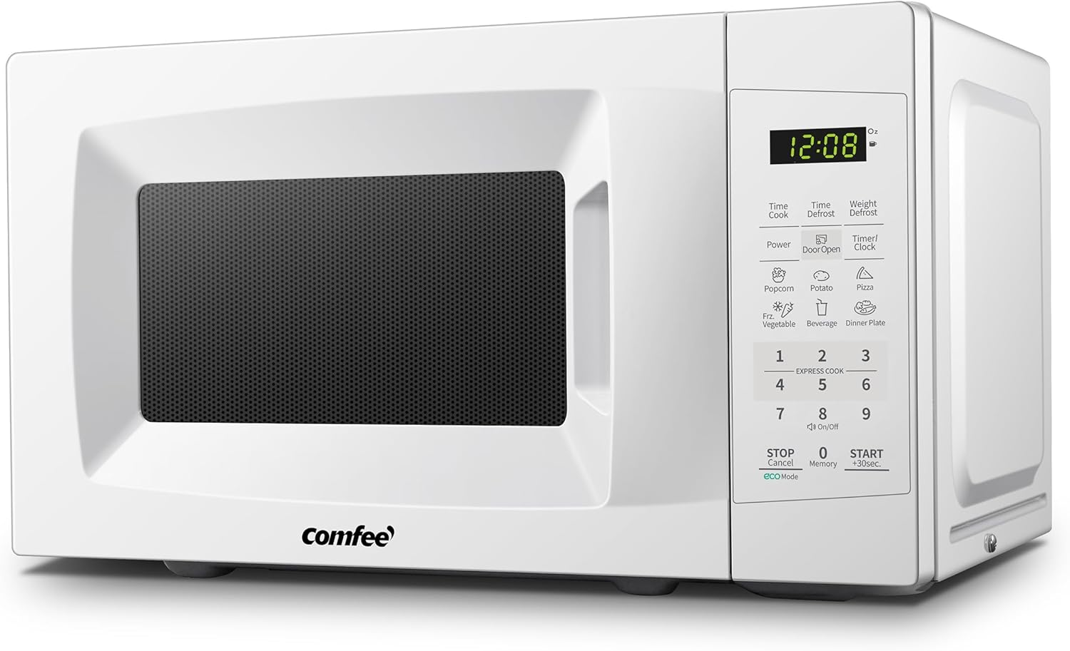 Comfee EM720CPL-PMB Countertop Microwave Oven with Sound On/Off, ECO Mode and Easy One-Touch Buttons, 0.7 Cu Ft, Black