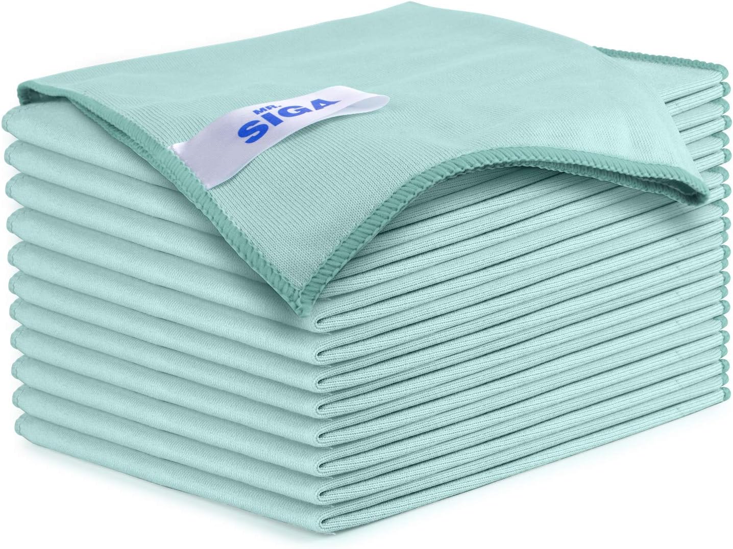 MR.SIGA Ultra Fine Microfiber Cloths for Glass, Pack of 12, 35 x 40cm 13.7 x 15.7