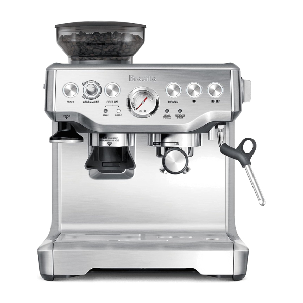 Express Espresso Machine, Brushed Stainless Steel, Coffee machine with cappuccinatore – 15 bar – stainless steel