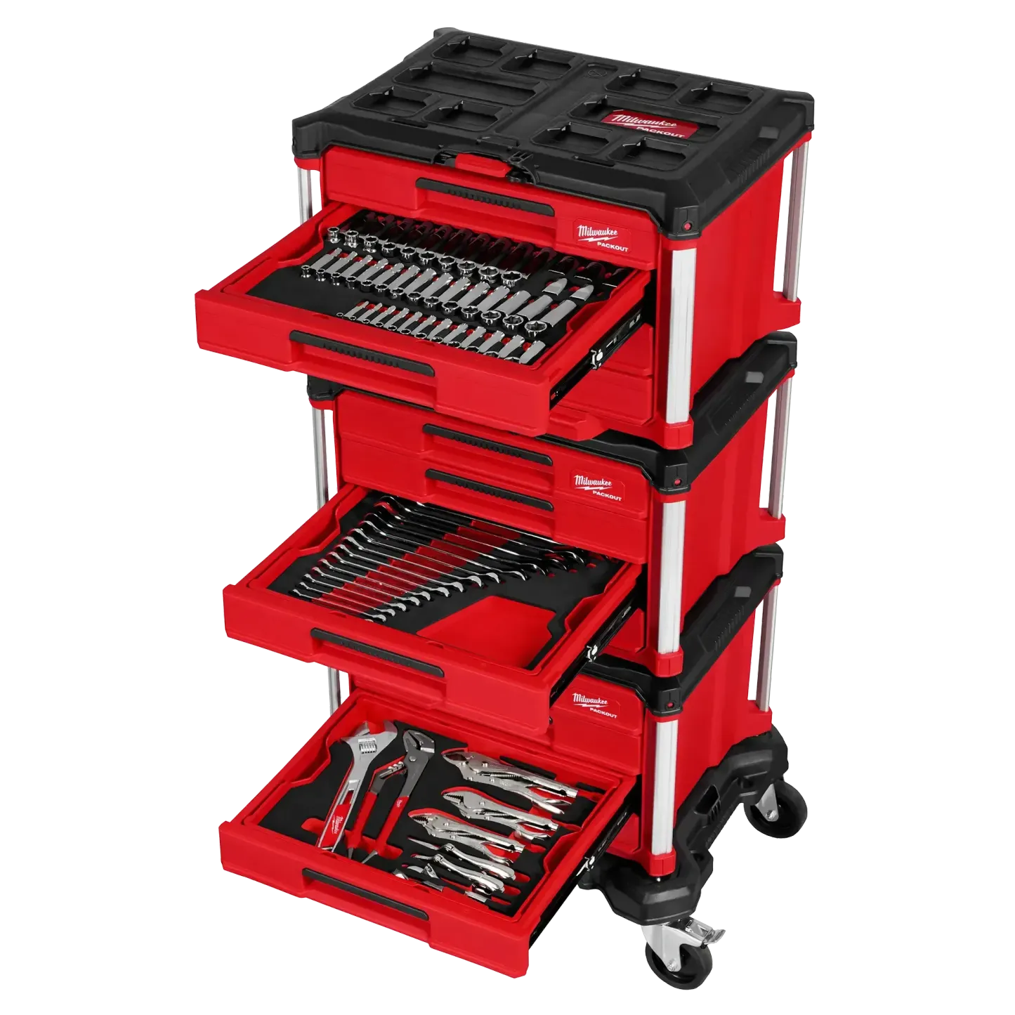 🔥🔥🔥2025 New Super Sale 366-pc Master Mechanics Hand Tool Set with PACKOUTTM Drawers and Dolly