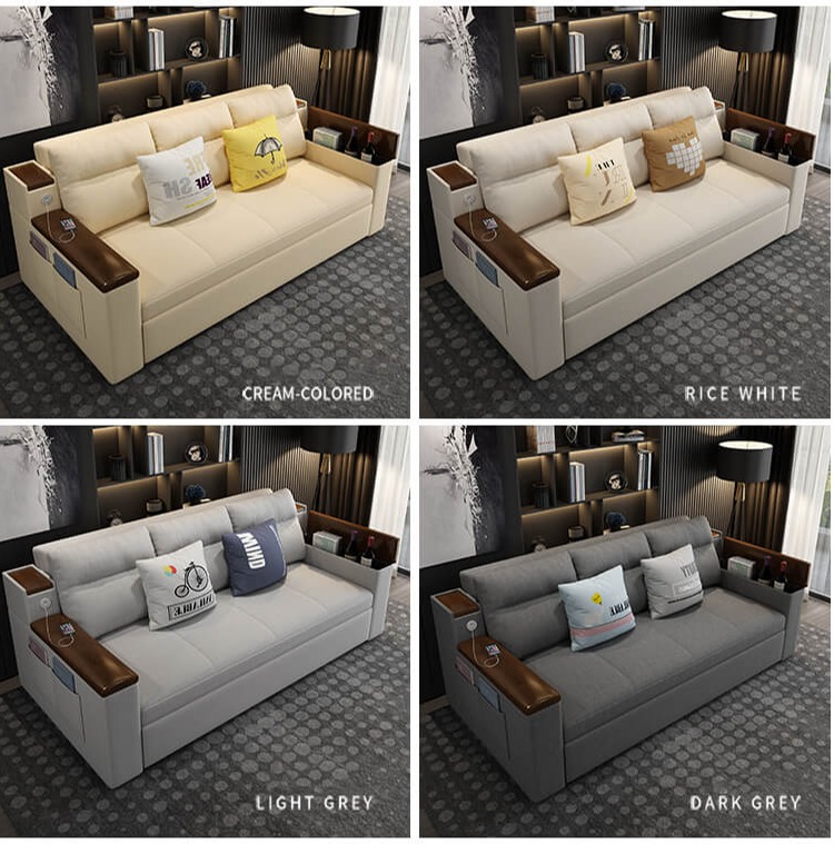 Space-saving Multi-purpose living Room Furniture Modern fabric folding sofa bed