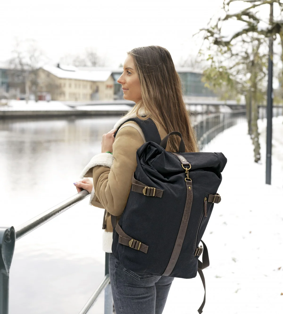 Ryggsäck i Retrostil med Datafack 15