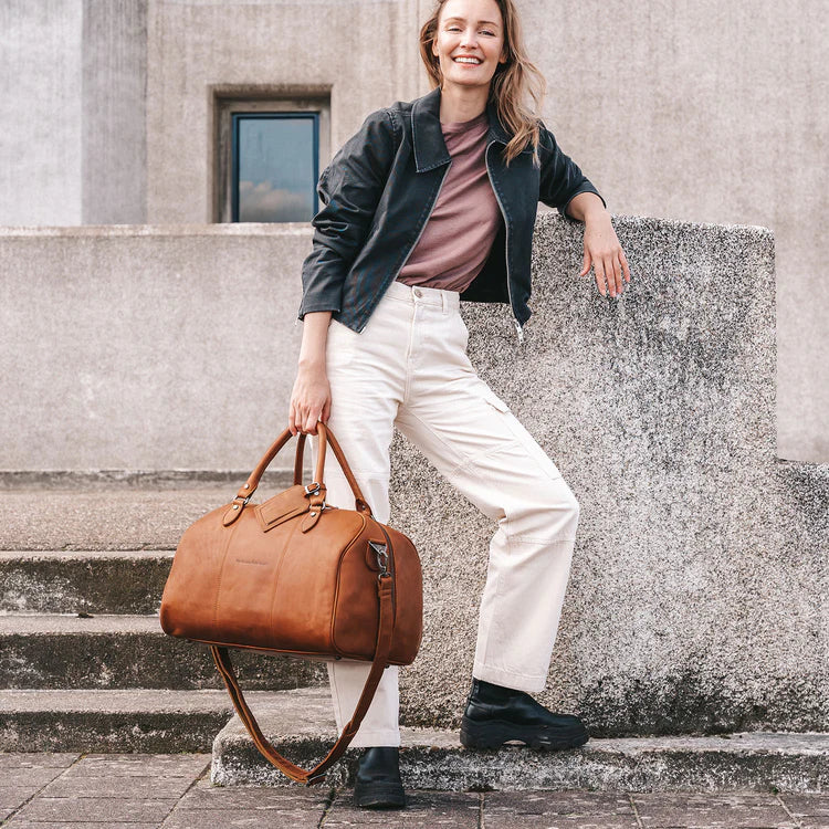 Weekendbag Robust av äkta Läder