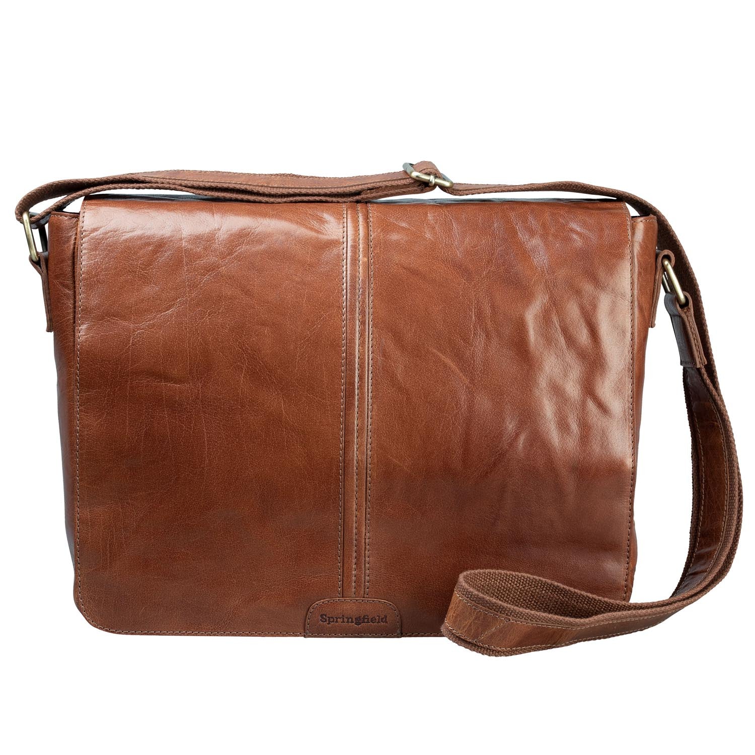 Crossbody Skinnväska med lock Stor modell