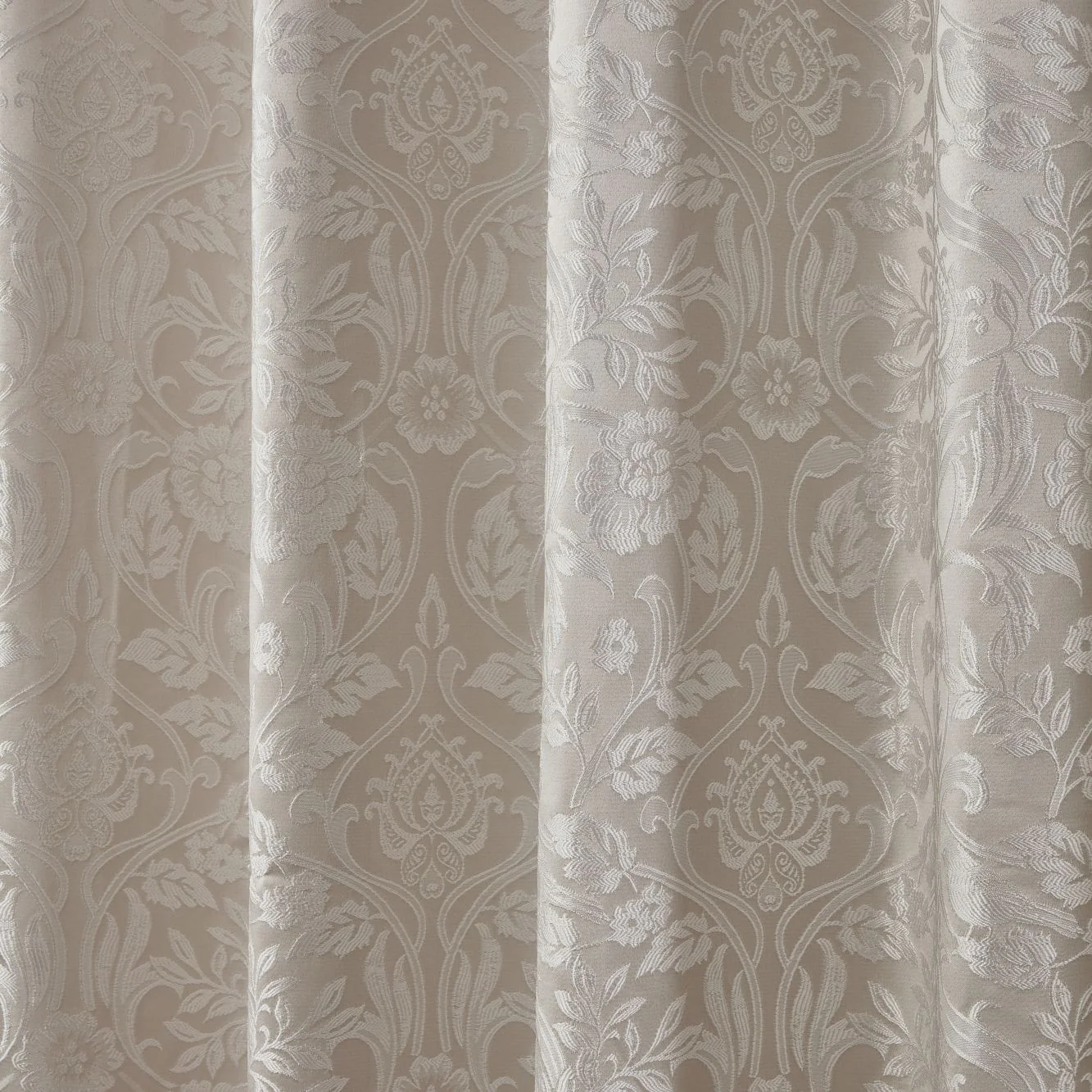Eden Cream Lined Eyelet Jacquard Curtains