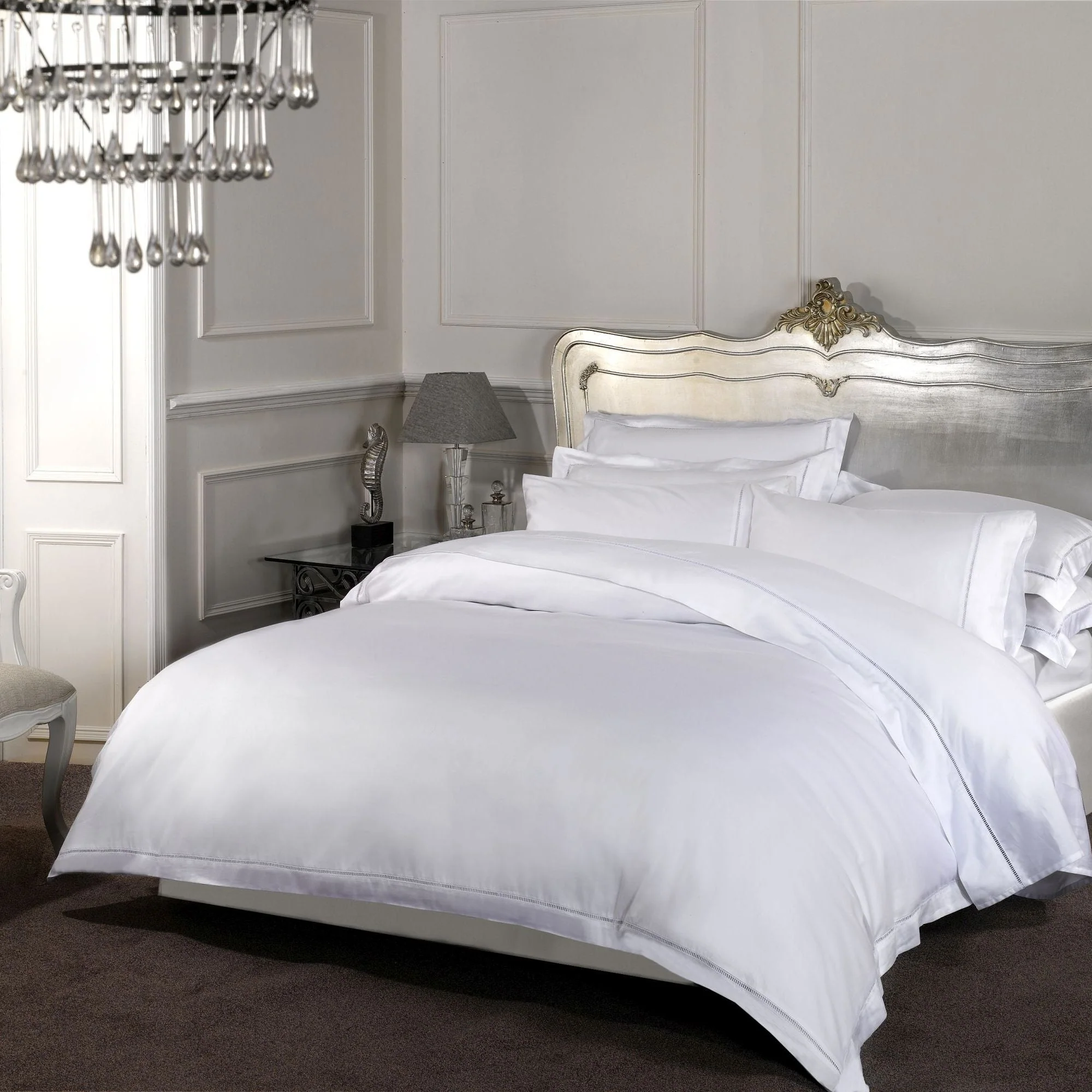 White 1000 Thread Count 100% Cotton Duvet Cover