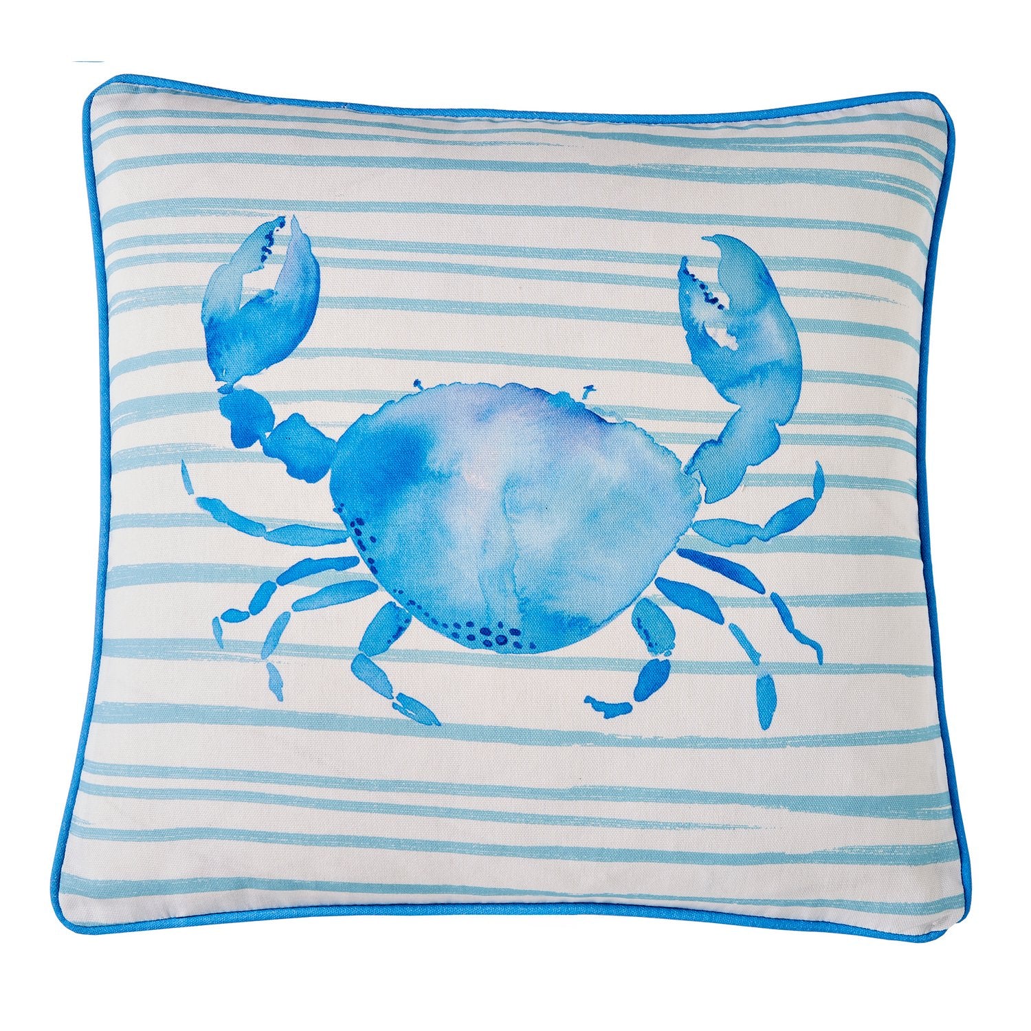 Crab Sea Foam Blue Reversible Outdoor Cushion (43cm x 43cm)