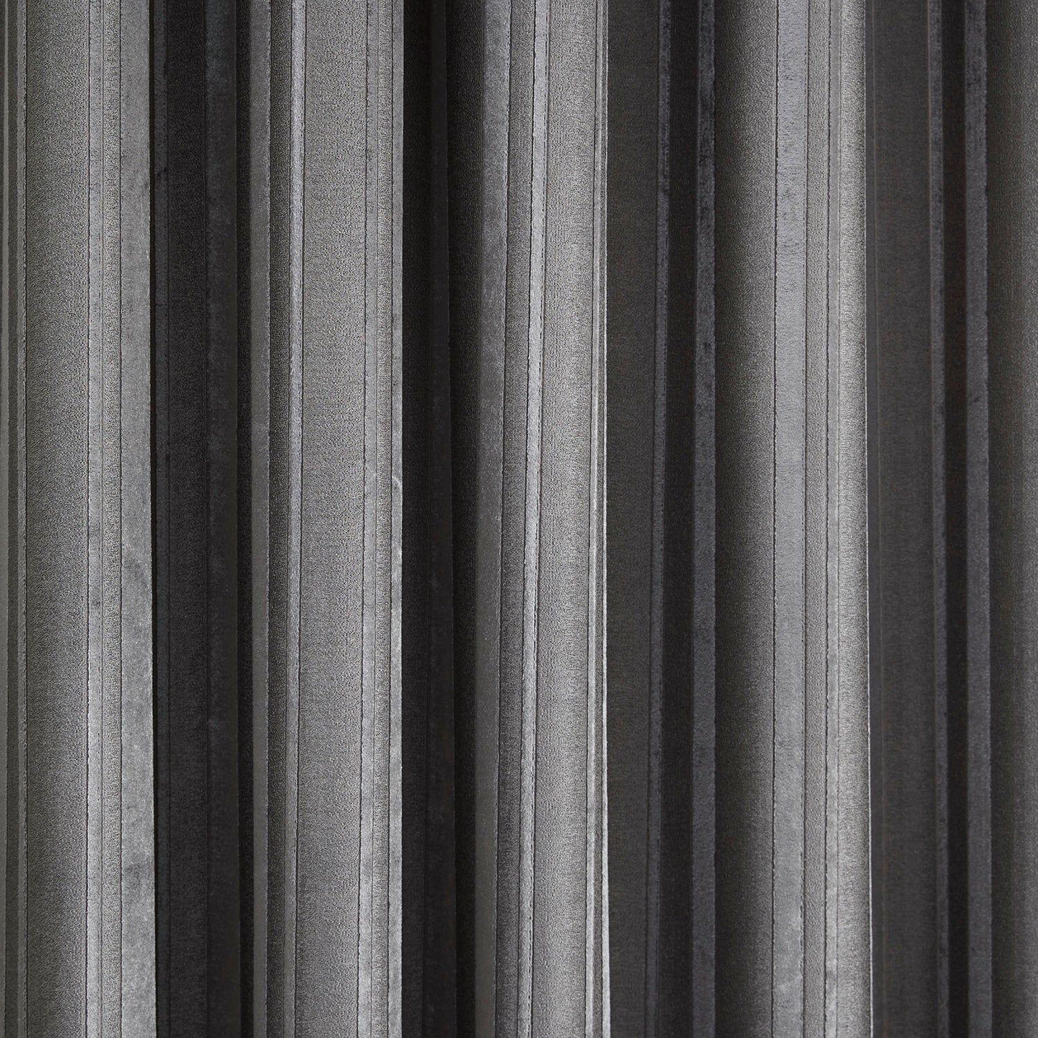 Conrad Slate Velvet Stripe Eyelet Curtains