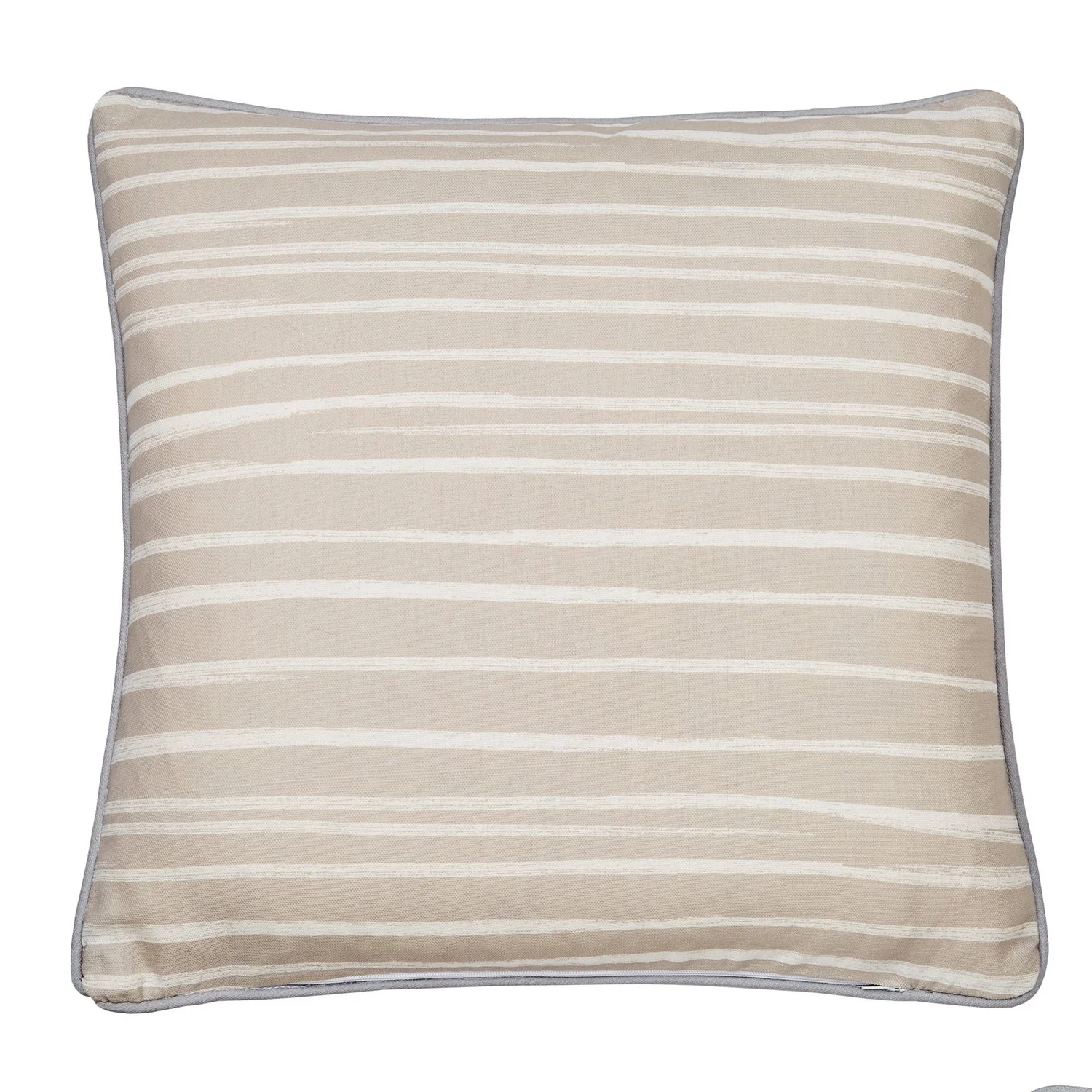 Beach Huts Natural Outdoor Cushion (43cm x 43cm)