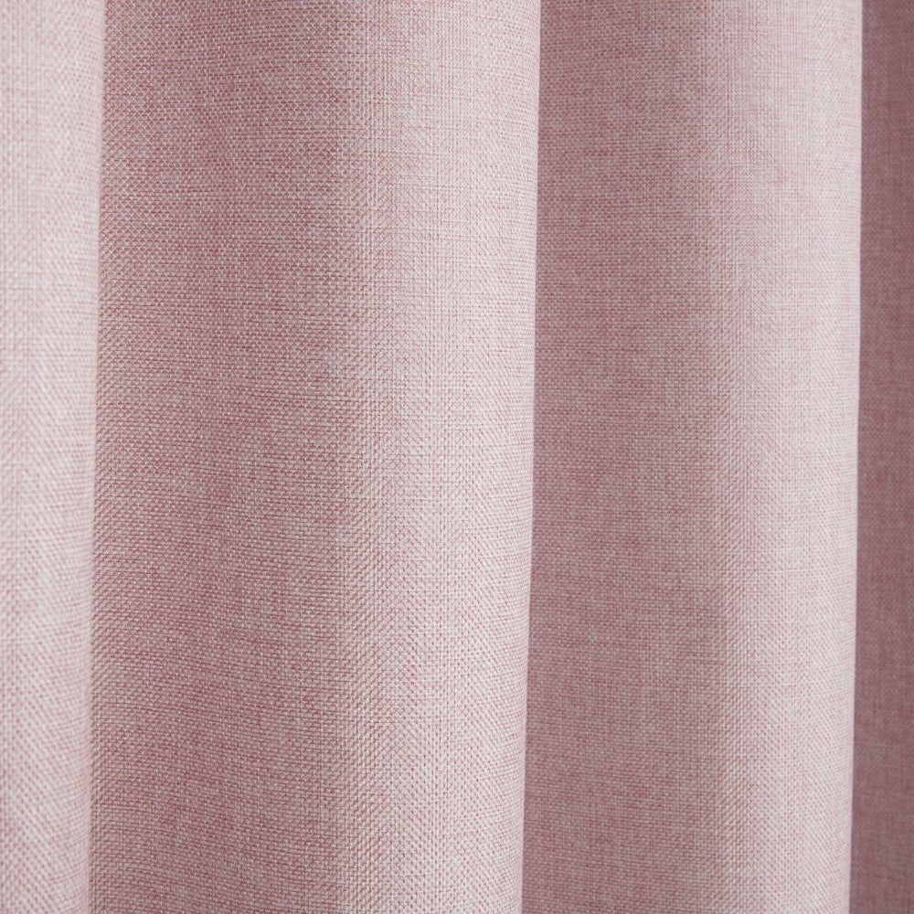 Eclipse Rose Pink Pencil Pleat Blackout Thermal Curtains