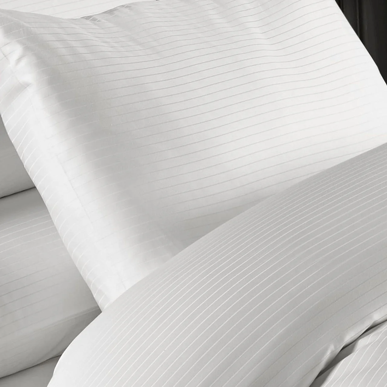 Grosvenor White 1000 Thread Count Pin Stripe Duvet Set