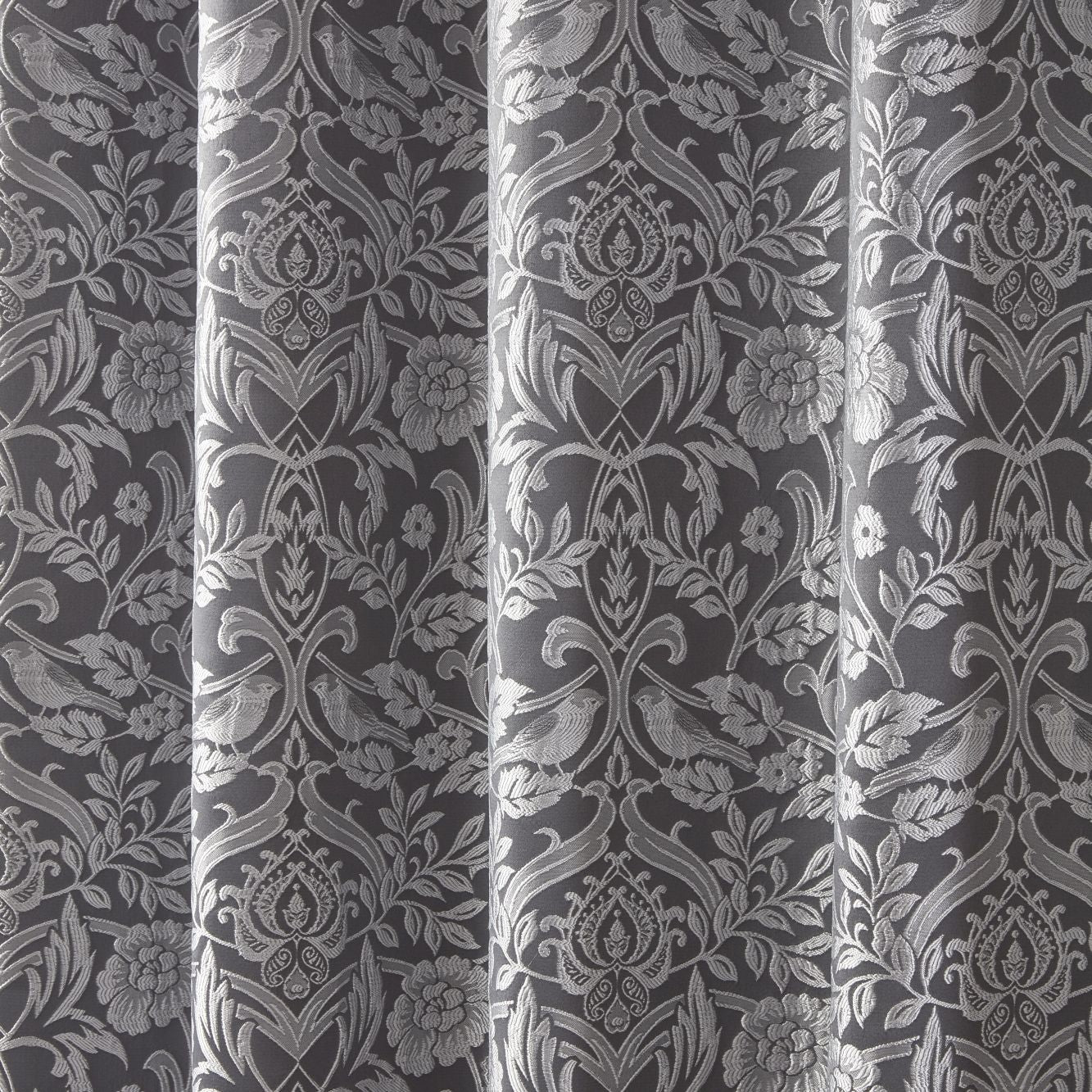 Eden Silver Lined Eyelet Jacquard Curtains