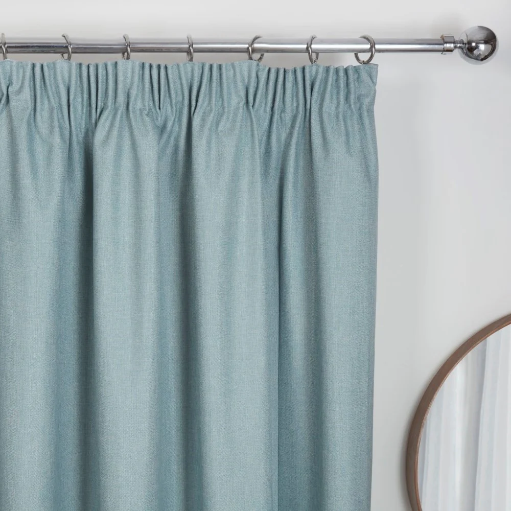 Eclipse Duck Egg Pencil Pleat Blackout Thermal Curtains