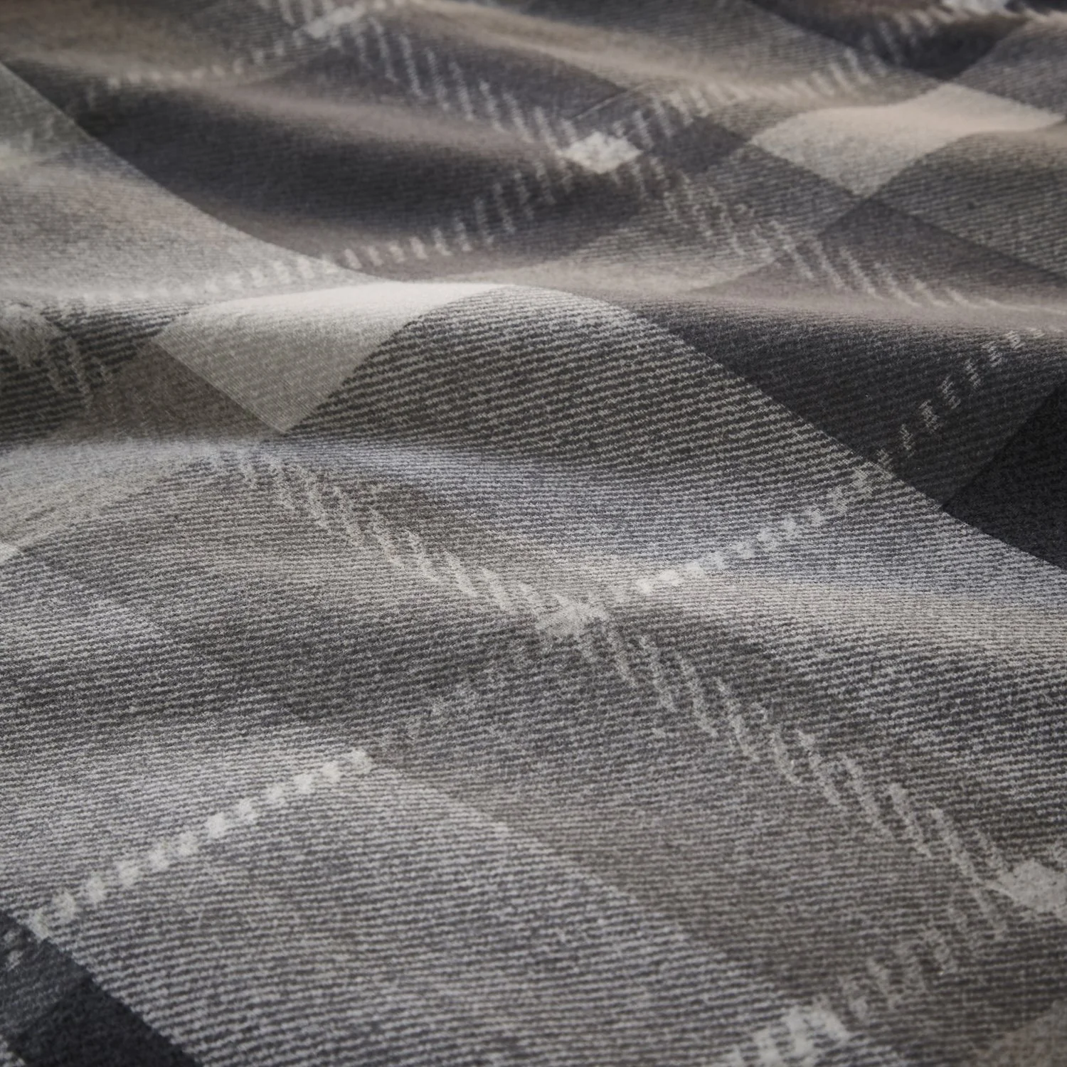 Colville Check Grey Brushed Cotton Duvet Set