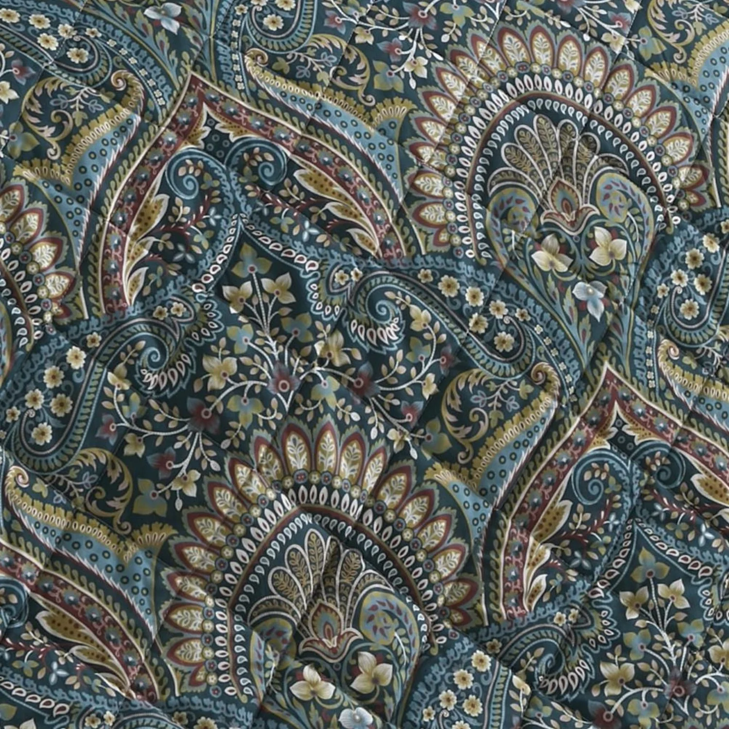 Palais Teal Quilted Bedspread