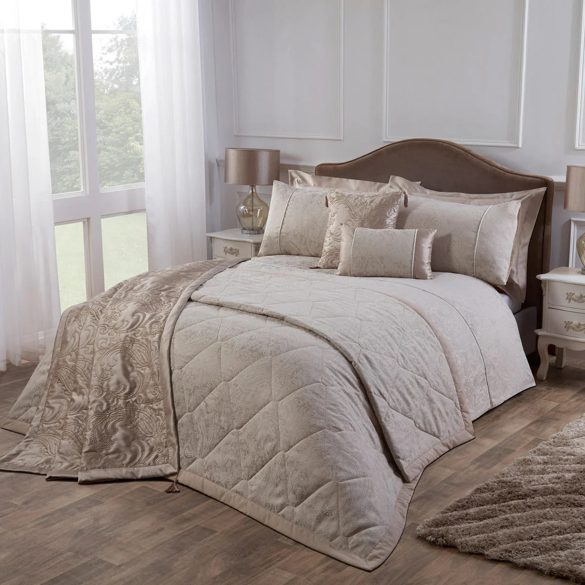 Paisley Natural Luxury Cotton Rich Jacquard Duvet Cover