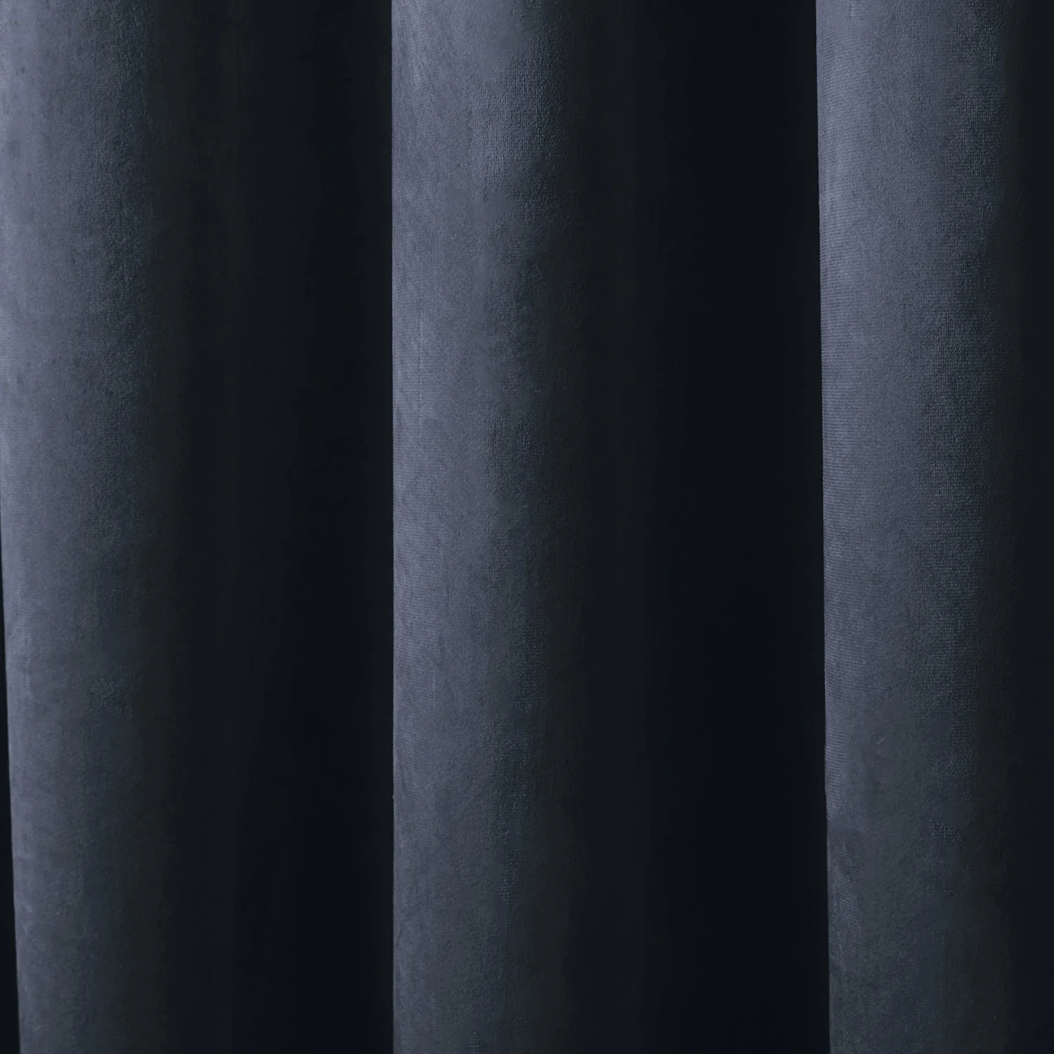 Montrose Navy Blue Velvet Blackout Thermal Coated Eyelet Curtains