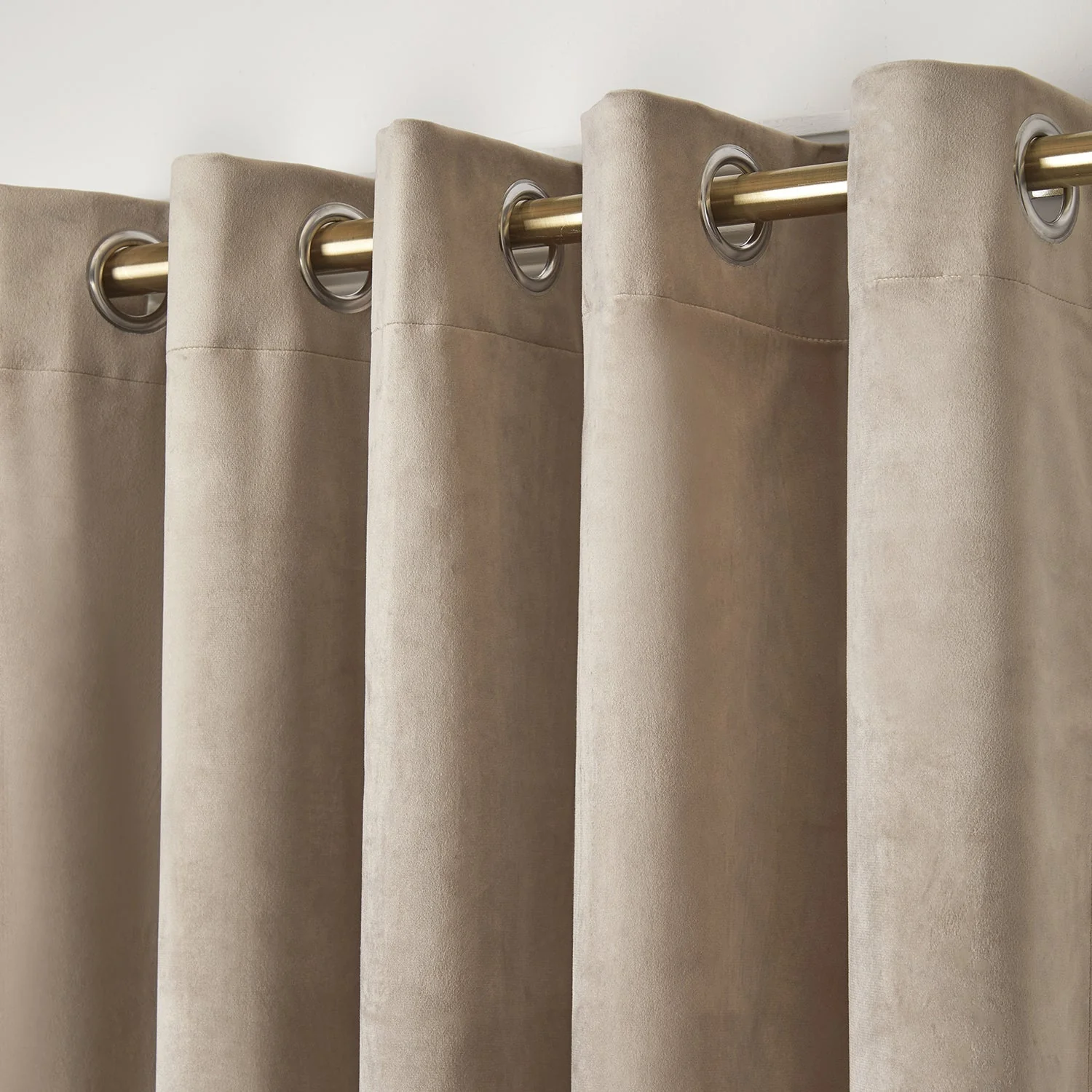 Montrose Linen Velvet Blackout Thermal Coated Eyelet Curtains