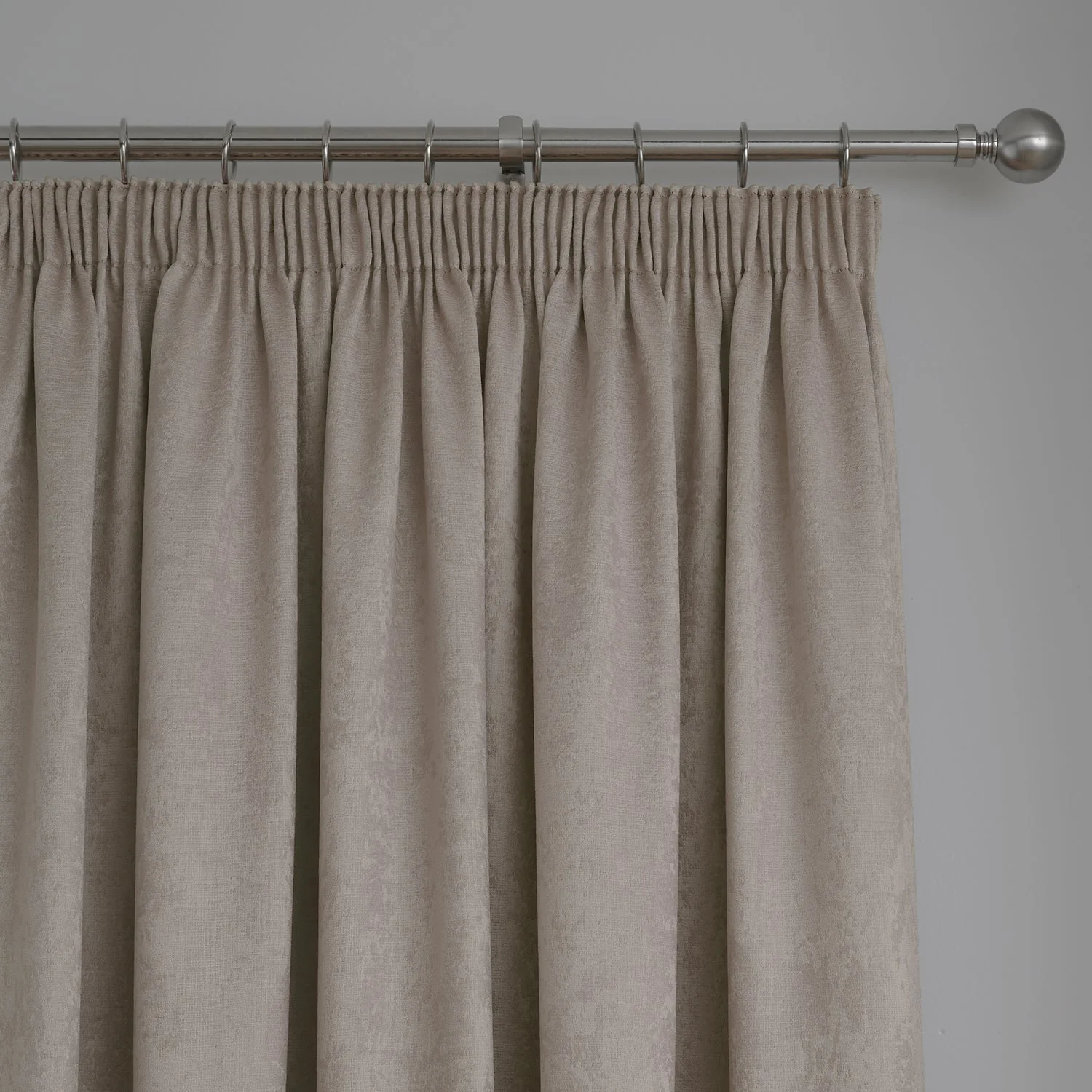 Galaxy Natural Dim Out Pencil Pleat Curtains