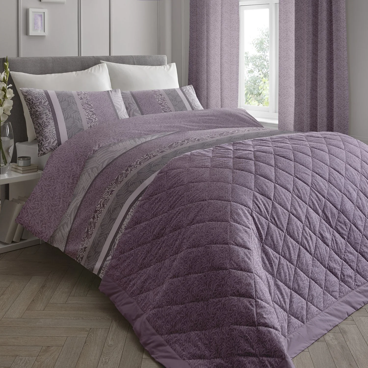 Hanworth Heather Quilted Bedspread