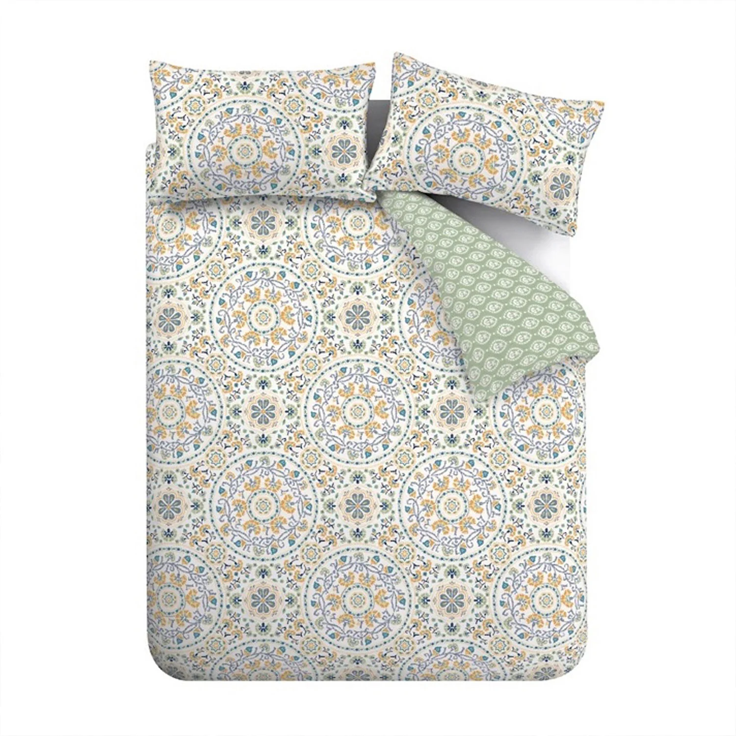 Pineapple Elephant Safiya Mandala Reversible Duvet Set