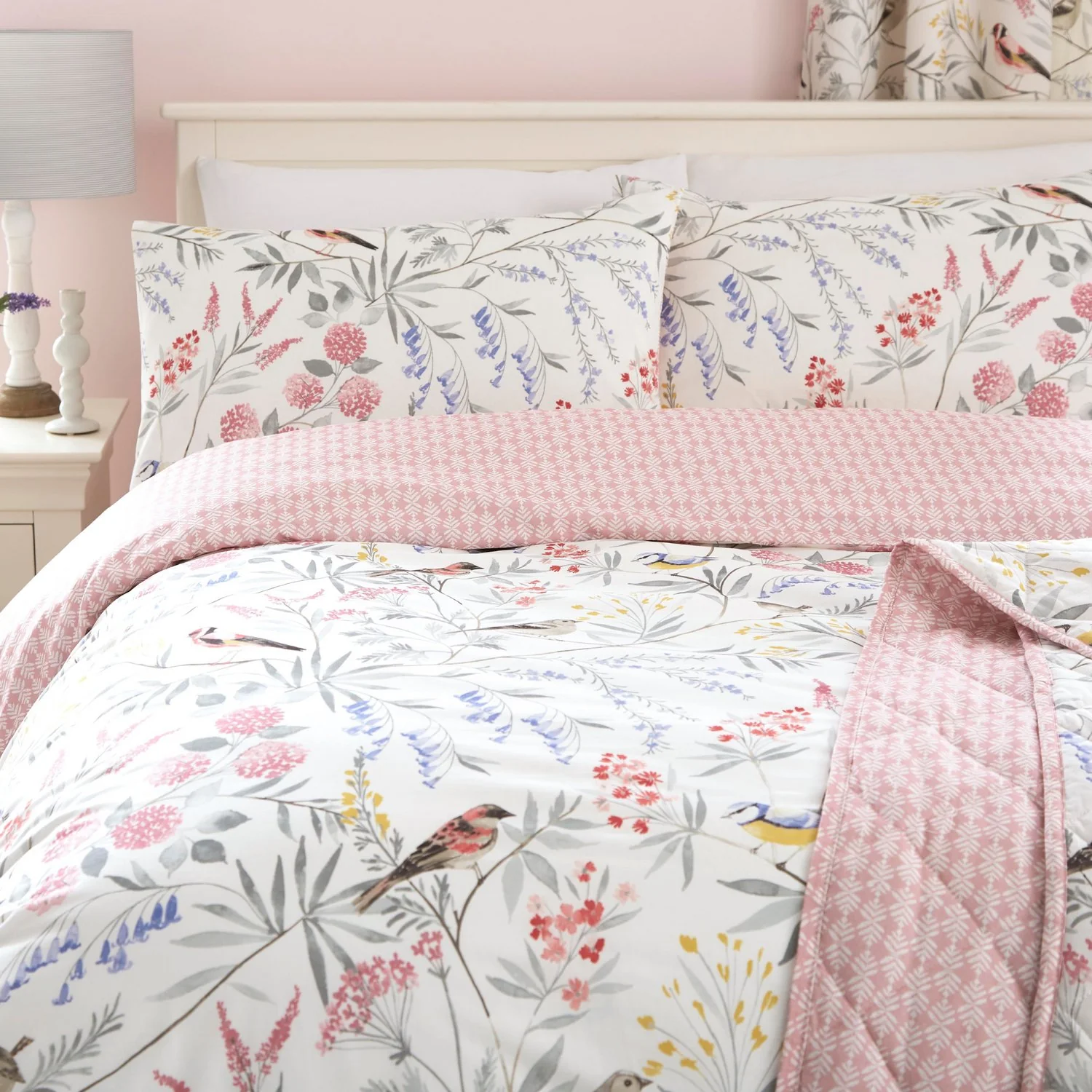 Caraway Pink Floral Duvet Set