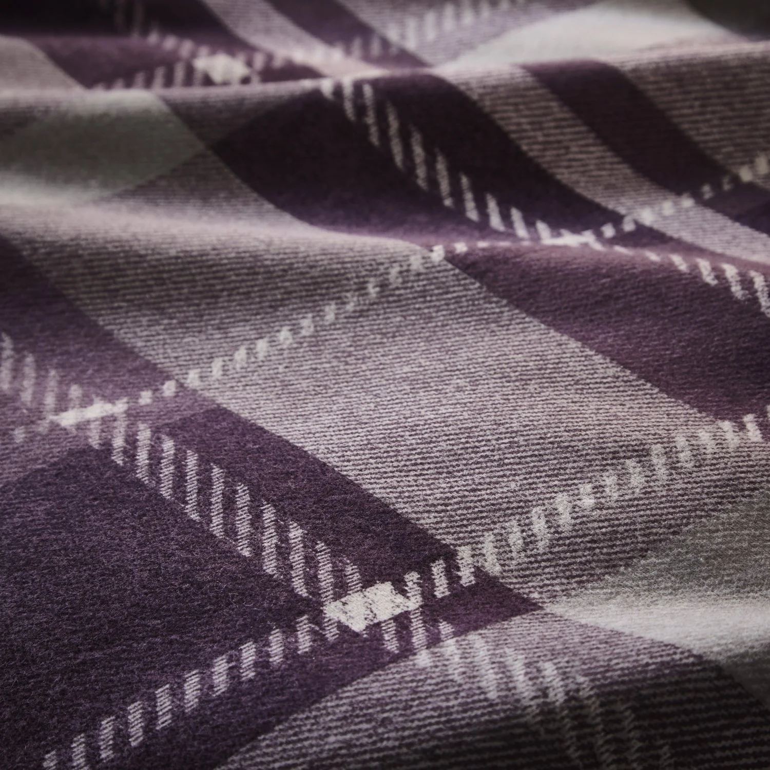 Colville Check Plum Brushed Cotton Duvet Set