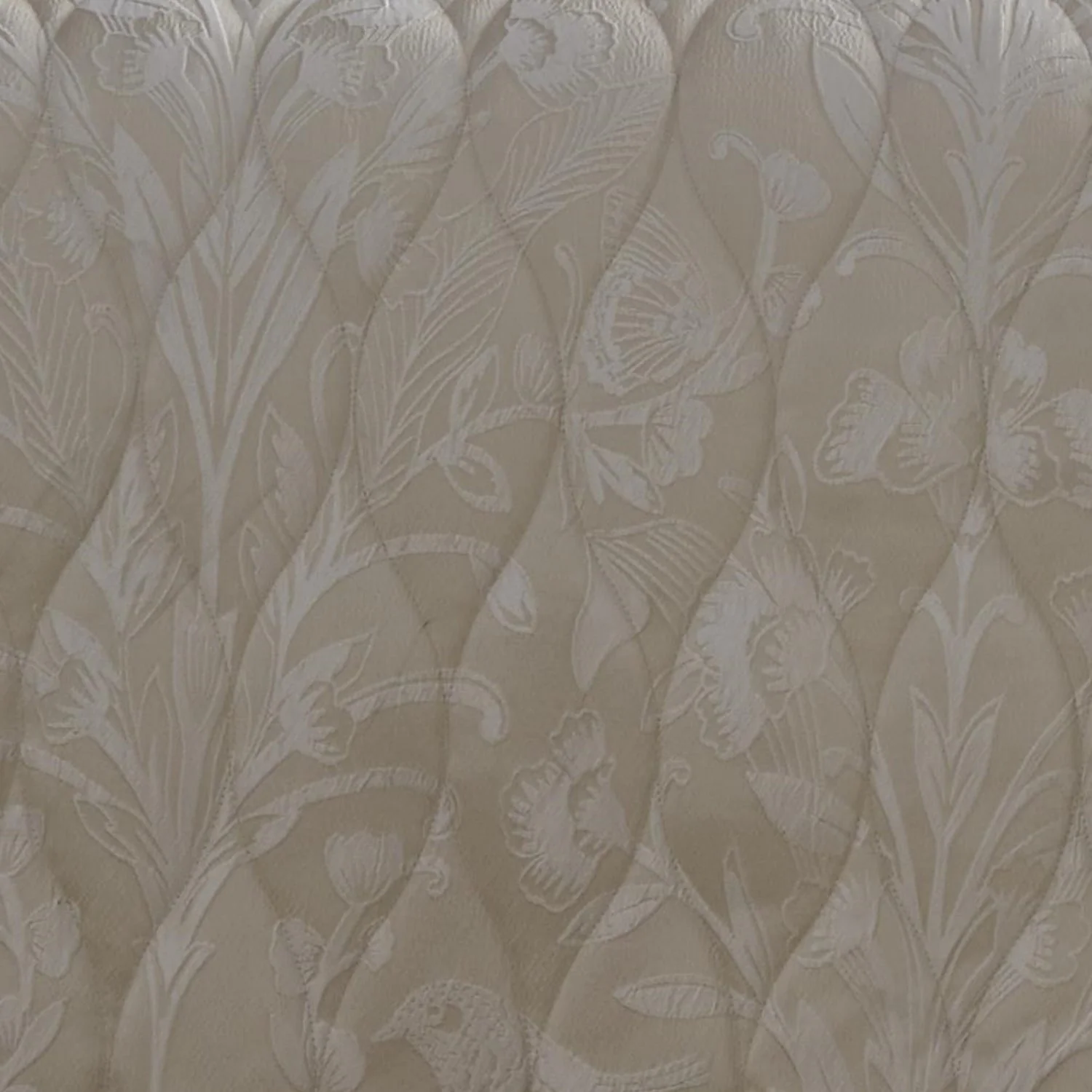 Elysia Champagne Quilted Jacquard Bedspread