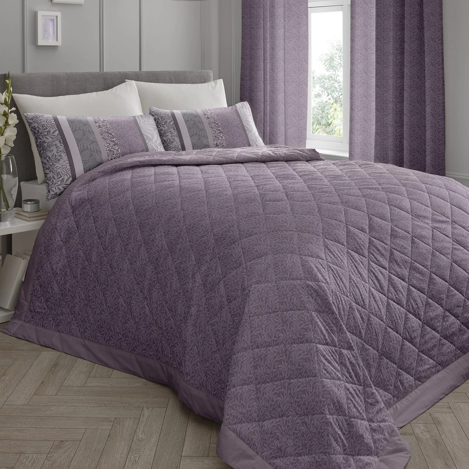 Hanworth Heather Quilted Bedspread