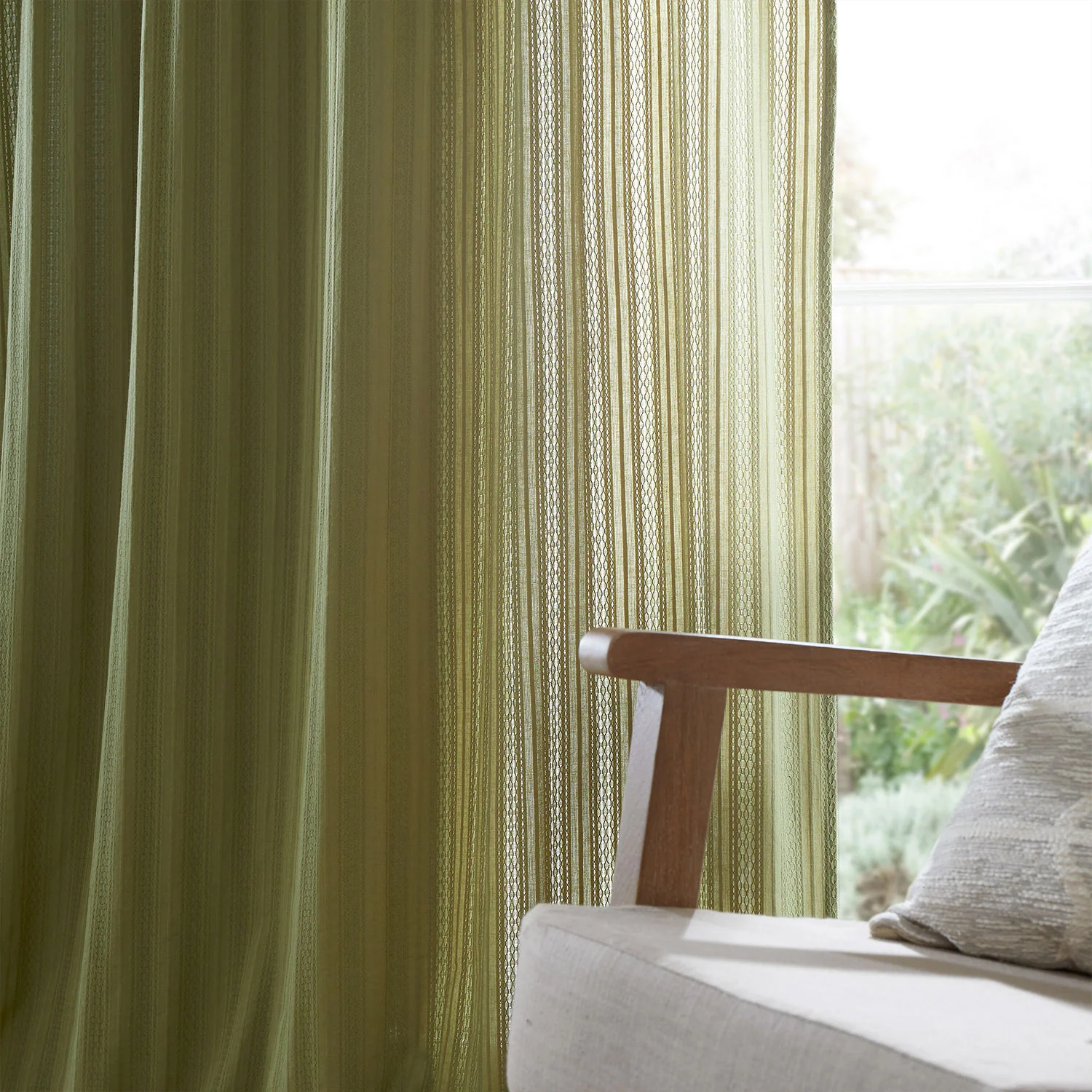 Pineapple Elephant Zofia Olive Green Broderie Anglaise Slot Top Voile Panel