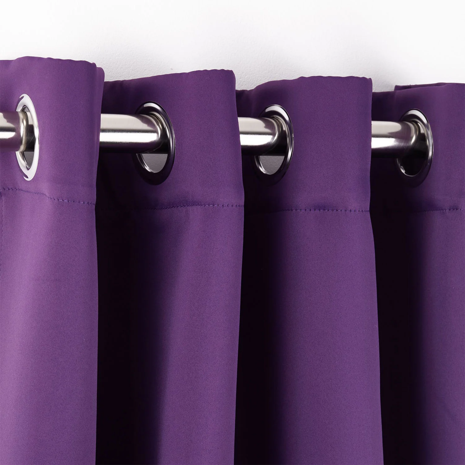 Cali Amethyst Purple Thermal Blackout Eyelet Curtains