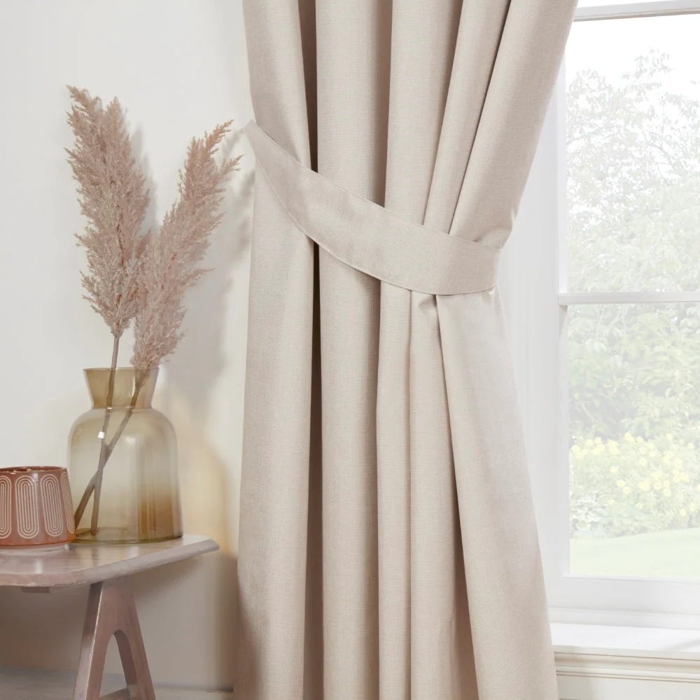 Eclipse Natural Pencil Pleat Blackout Thermal Curtains