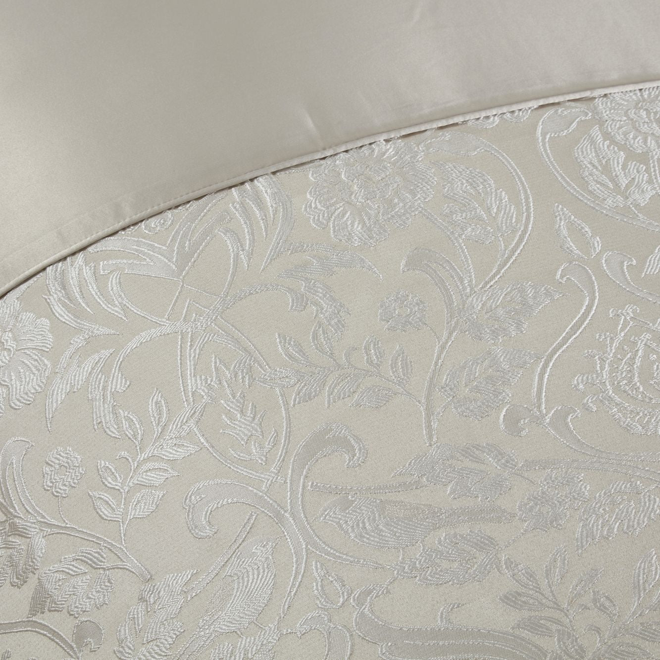 Eden Cream Embellished Jacquard Duvet Set