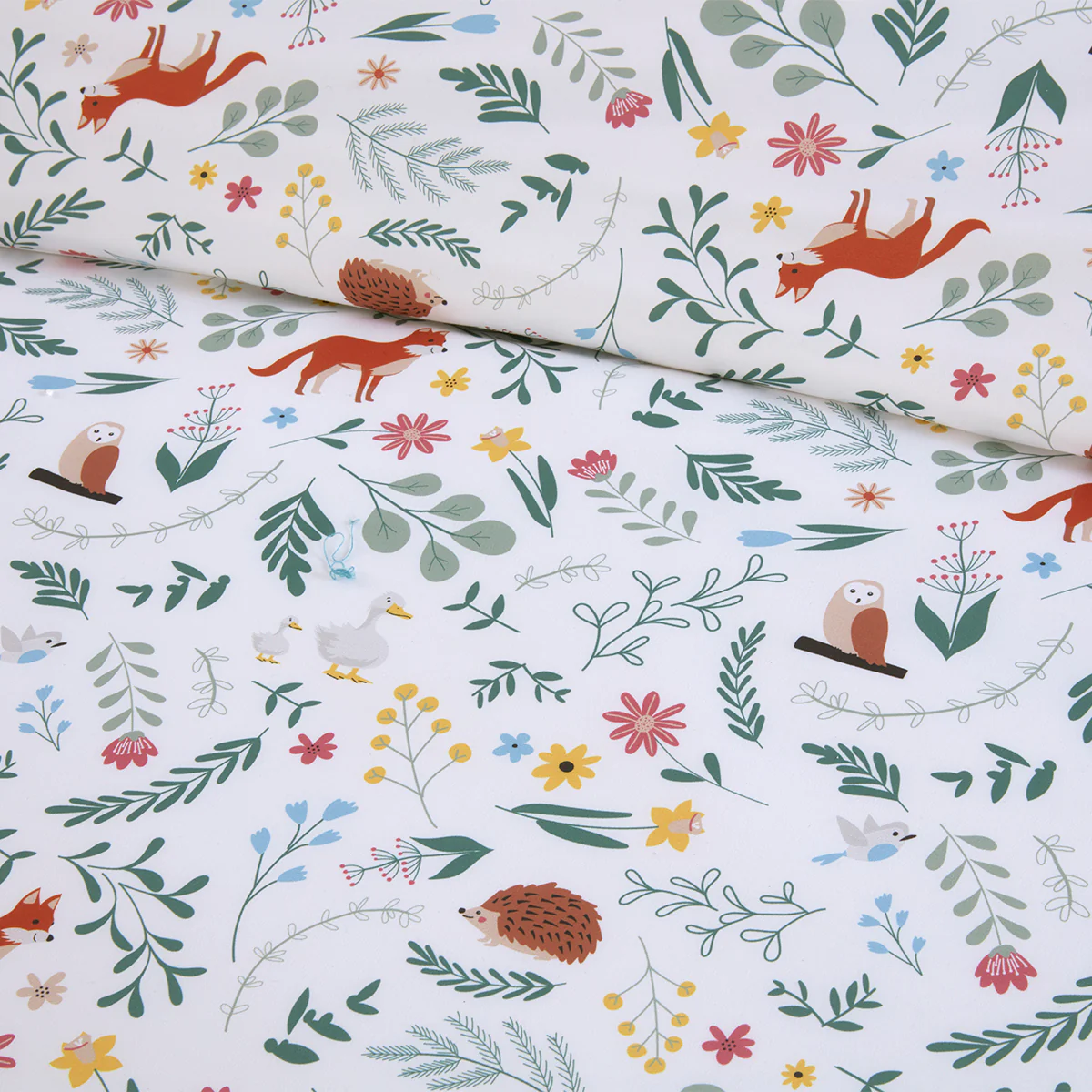 Woodland Tales White Super Soft Duvet Set