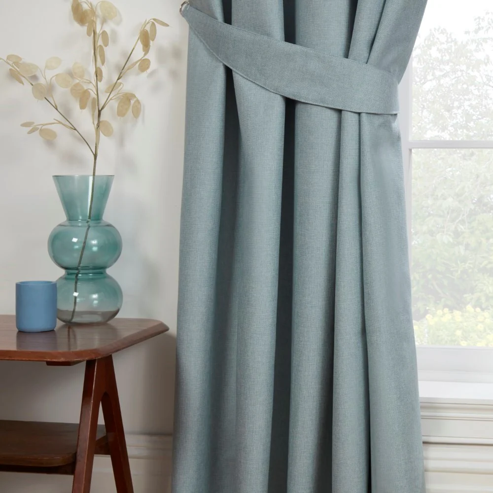 Eclipse Duck Egg Pencil Pleat Blackout Thermal Curtains