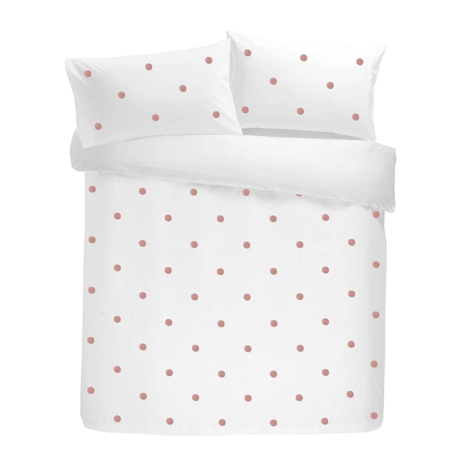 Dot Garden White & Pink 100% Cotton Duvet Set