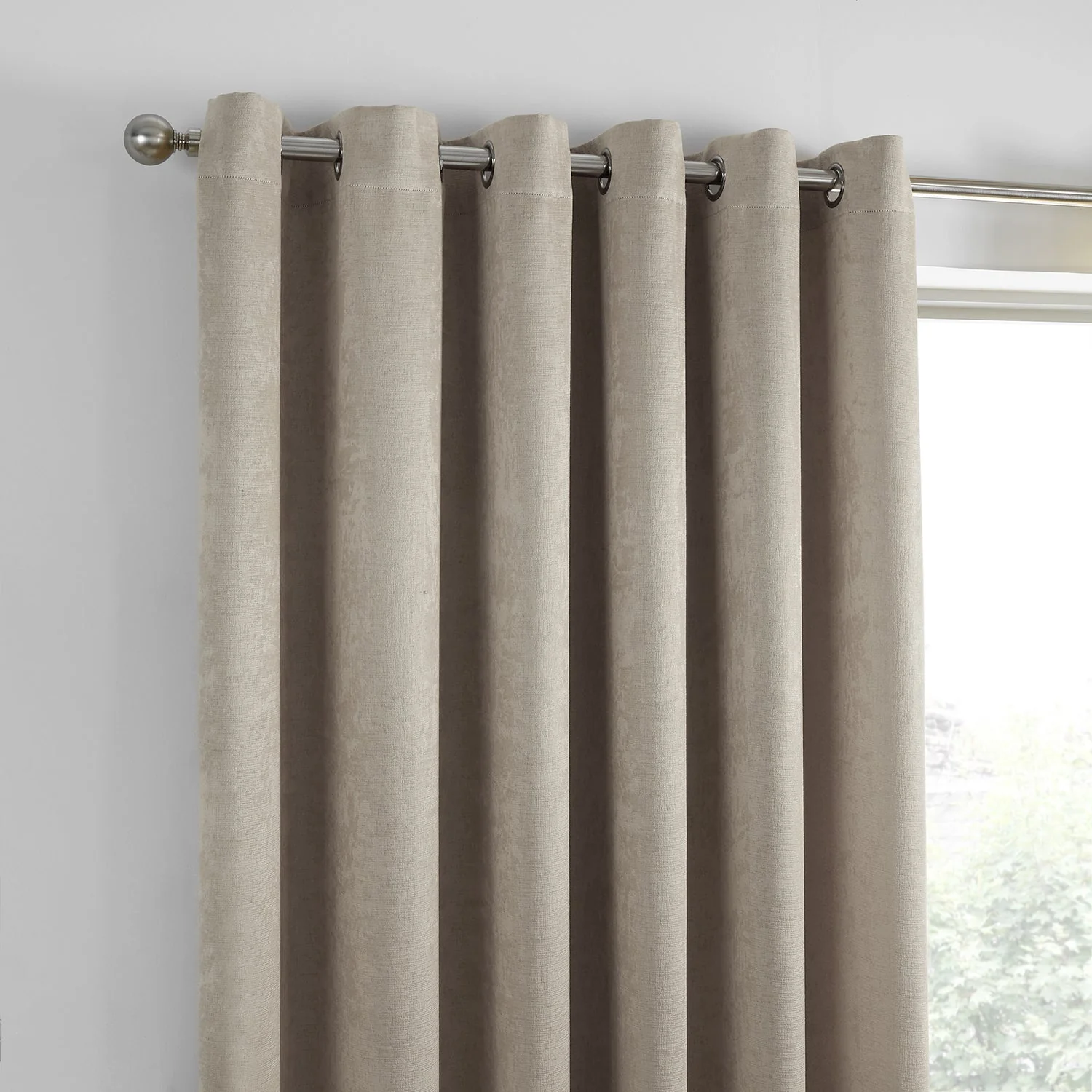Strata Natural Dim Out Eyelet Curtains