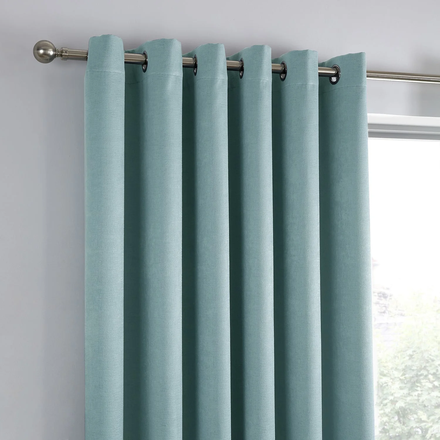 Strata Duck Egg Dim Out Eyelet Curtains