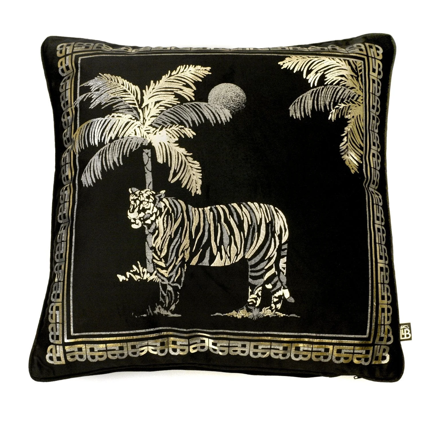 Laurence Llewelyn-Bowen Tiger Tiger Black Cushion (43cm x 43cm)