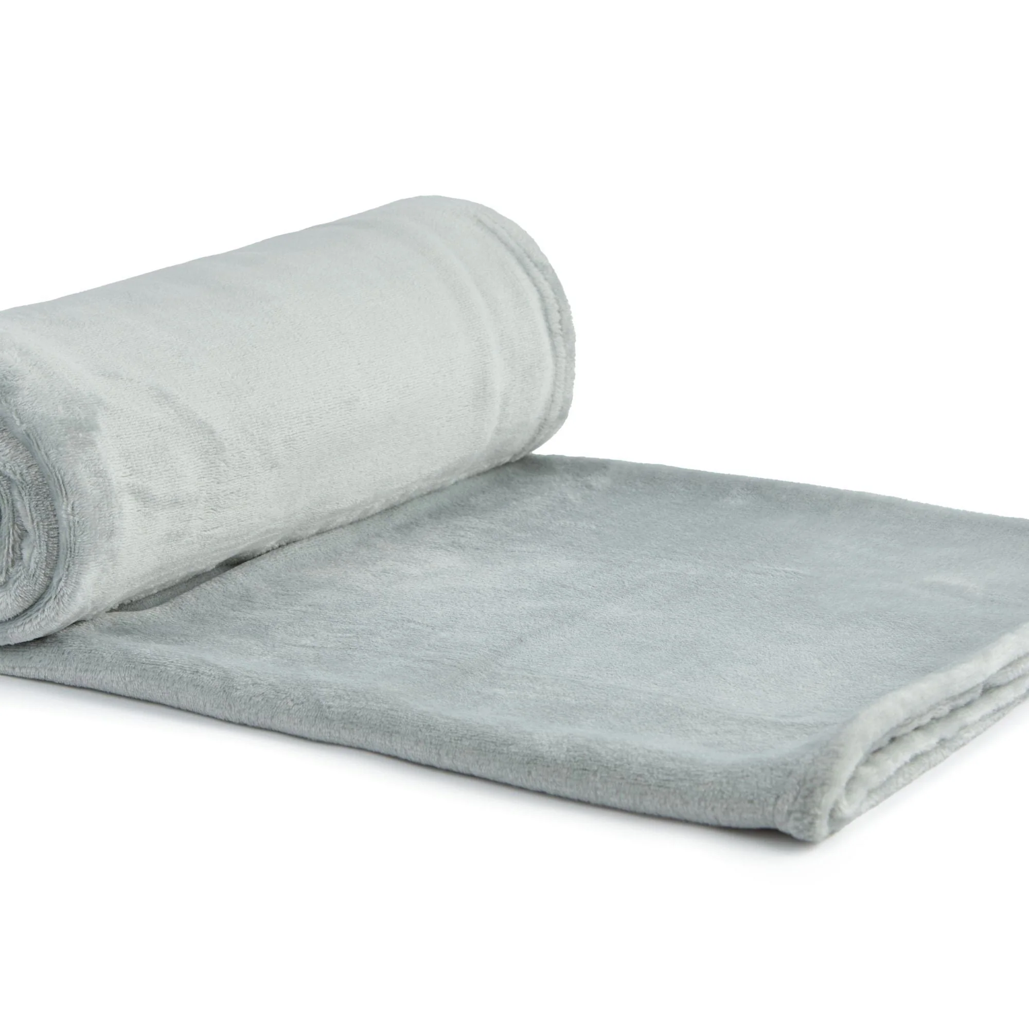 Silver Snug Flannel Fleece Super Soft Throw