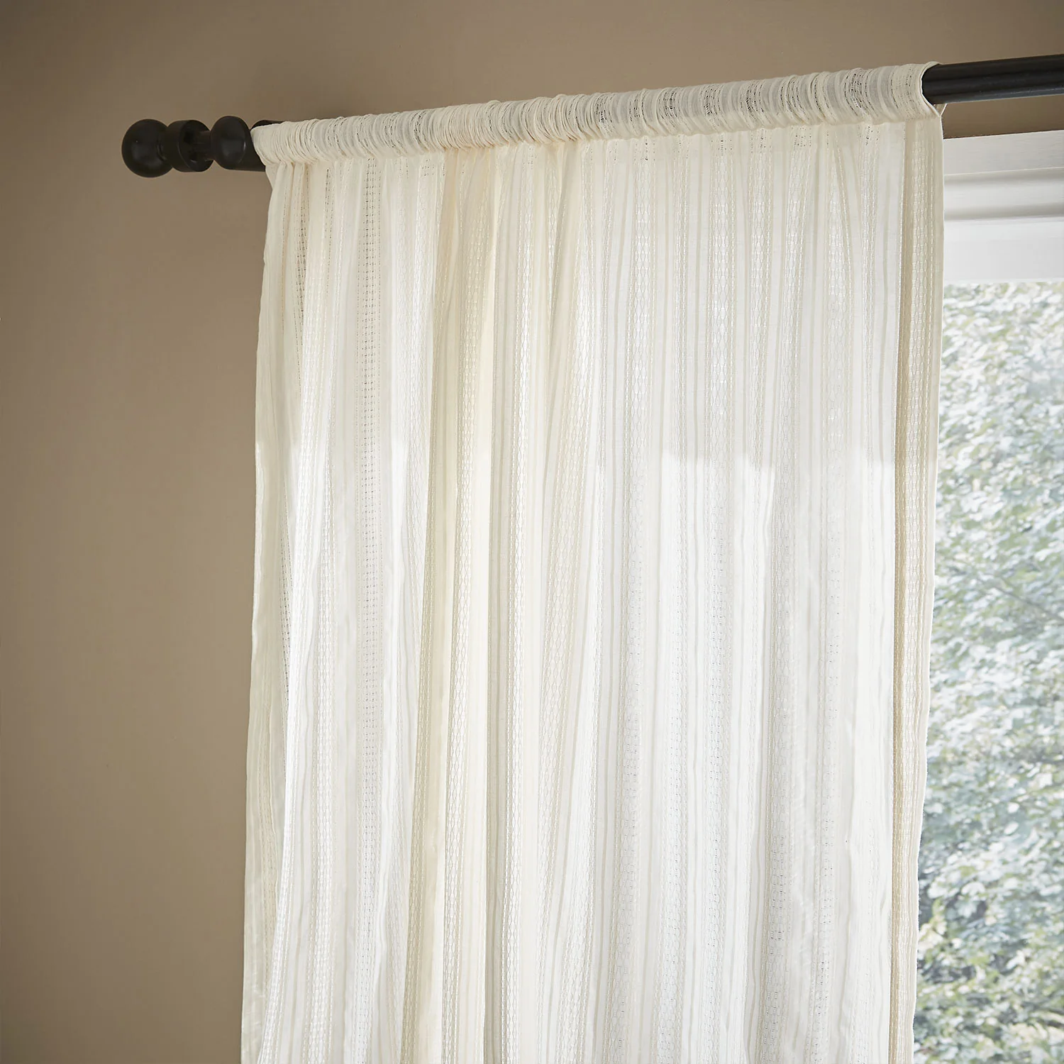 Pineapple Elephant Zofia Natural Broderie Anglaise Slot Top Voile Panel