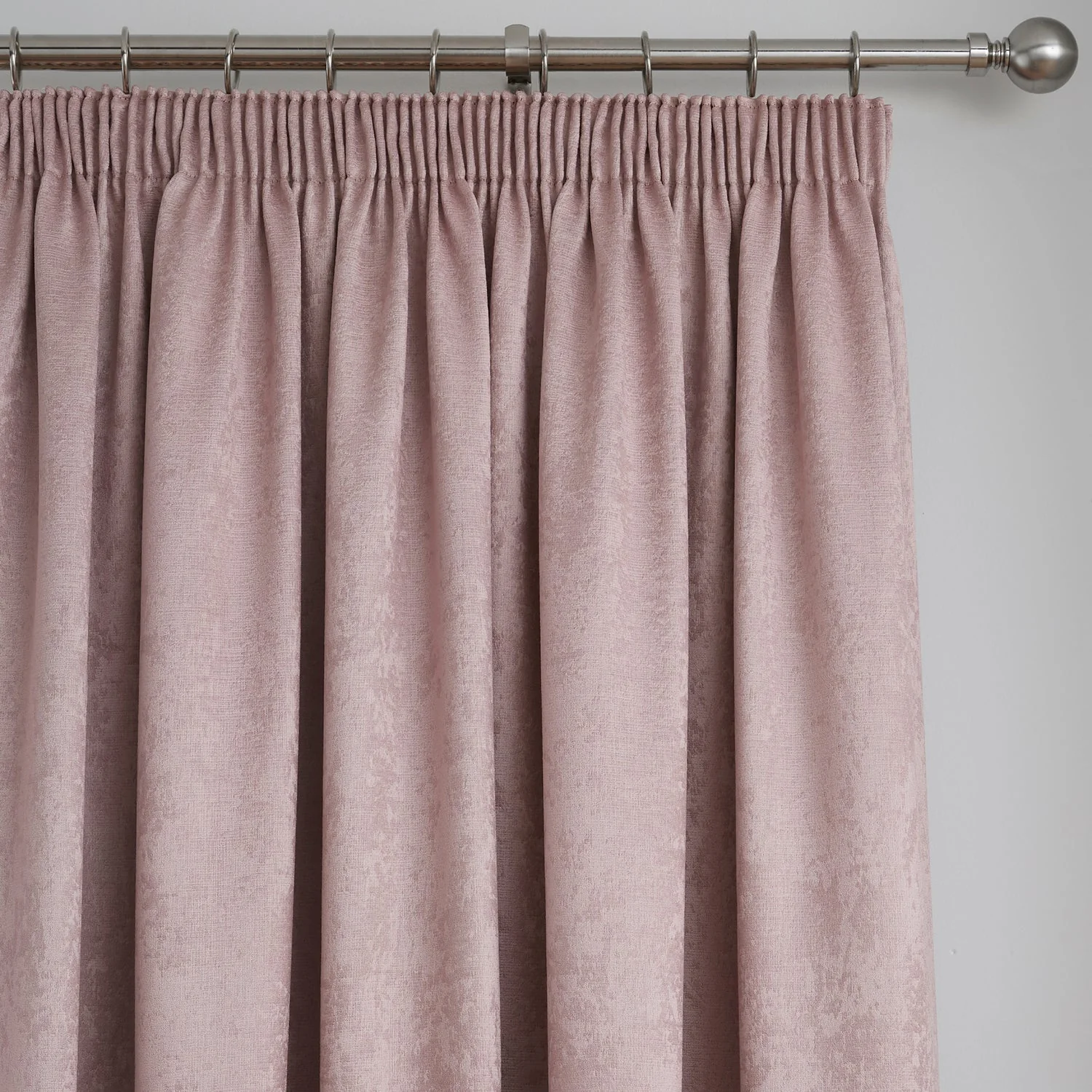 Galaxy Blush Pink Dim Out Pencil Pleat Curtains