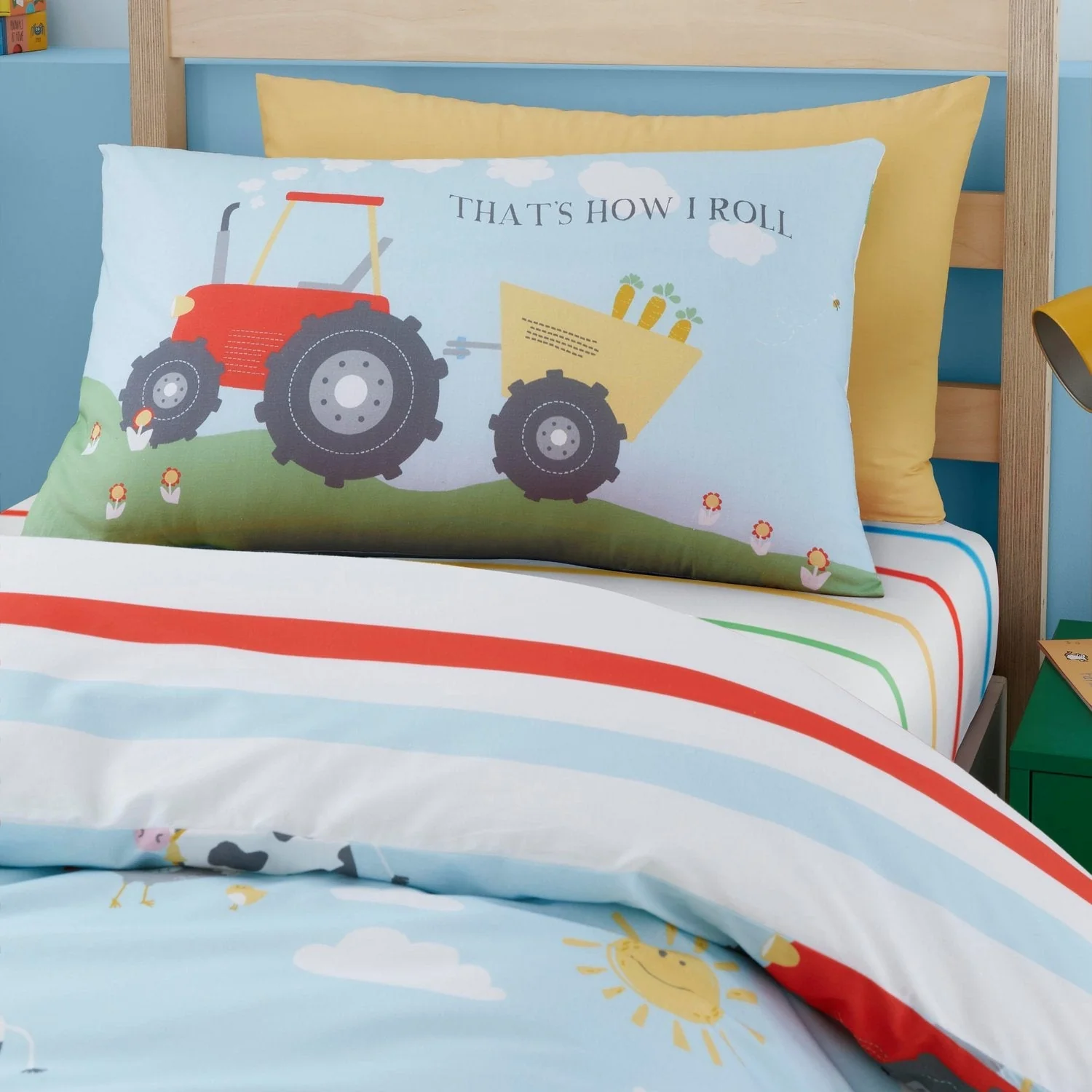 Farmyard Friends Blue Reversible Kids Duvet Set
