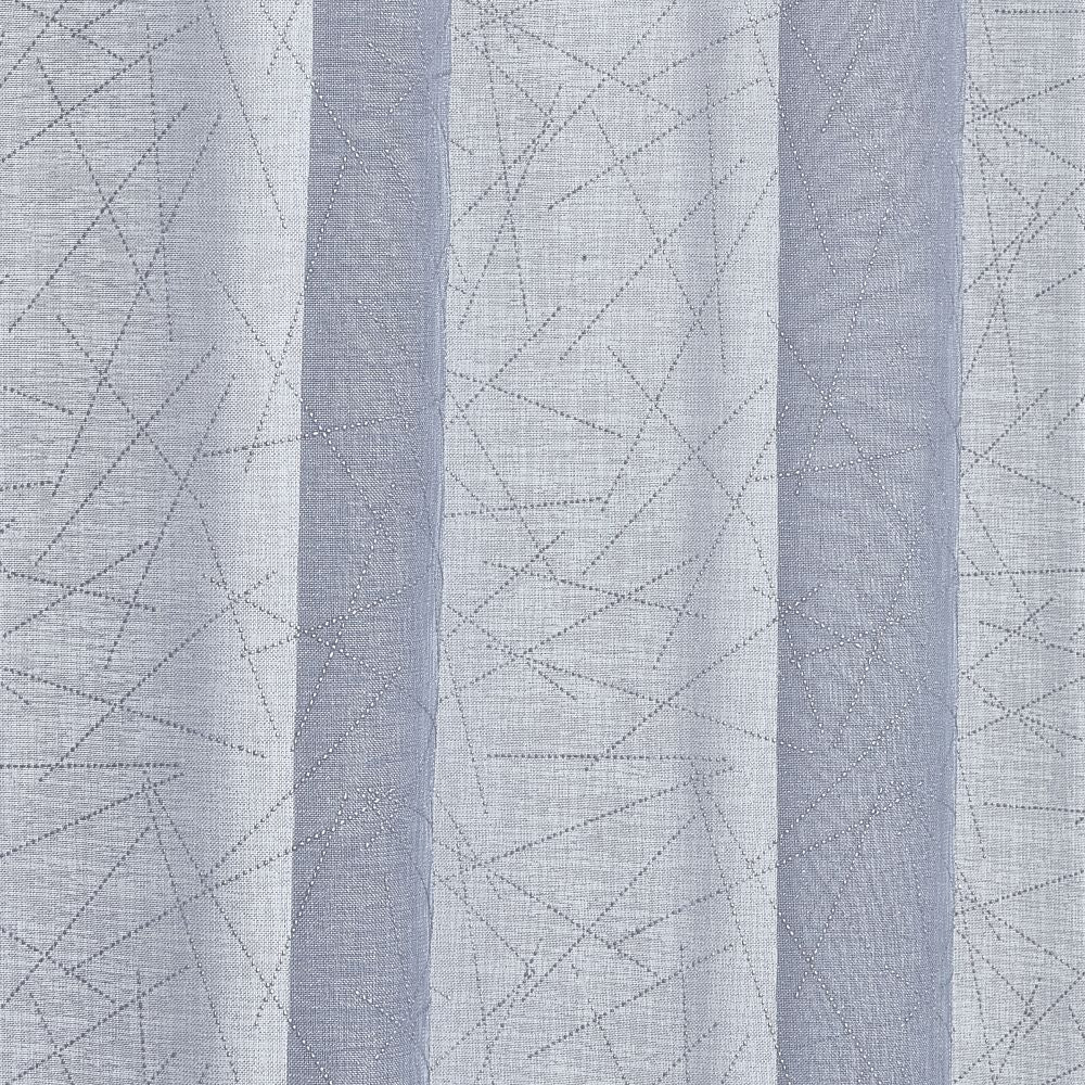 Silver Aries Eyelet Voile Curtain Panel
