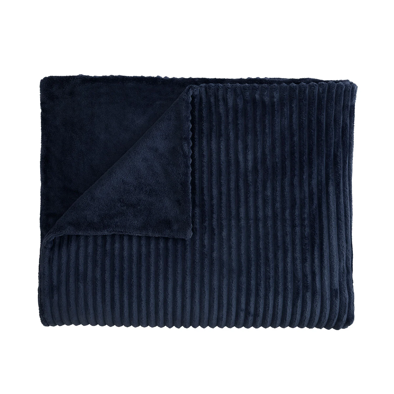 Brooklyn Navy Chunky Ribbed Fleece Throw (130cm x 180cm)